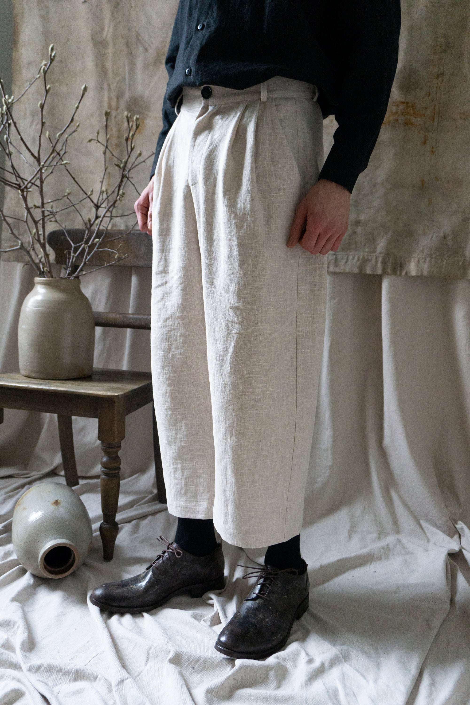 Rimbaud Linen Trousers - Chalk