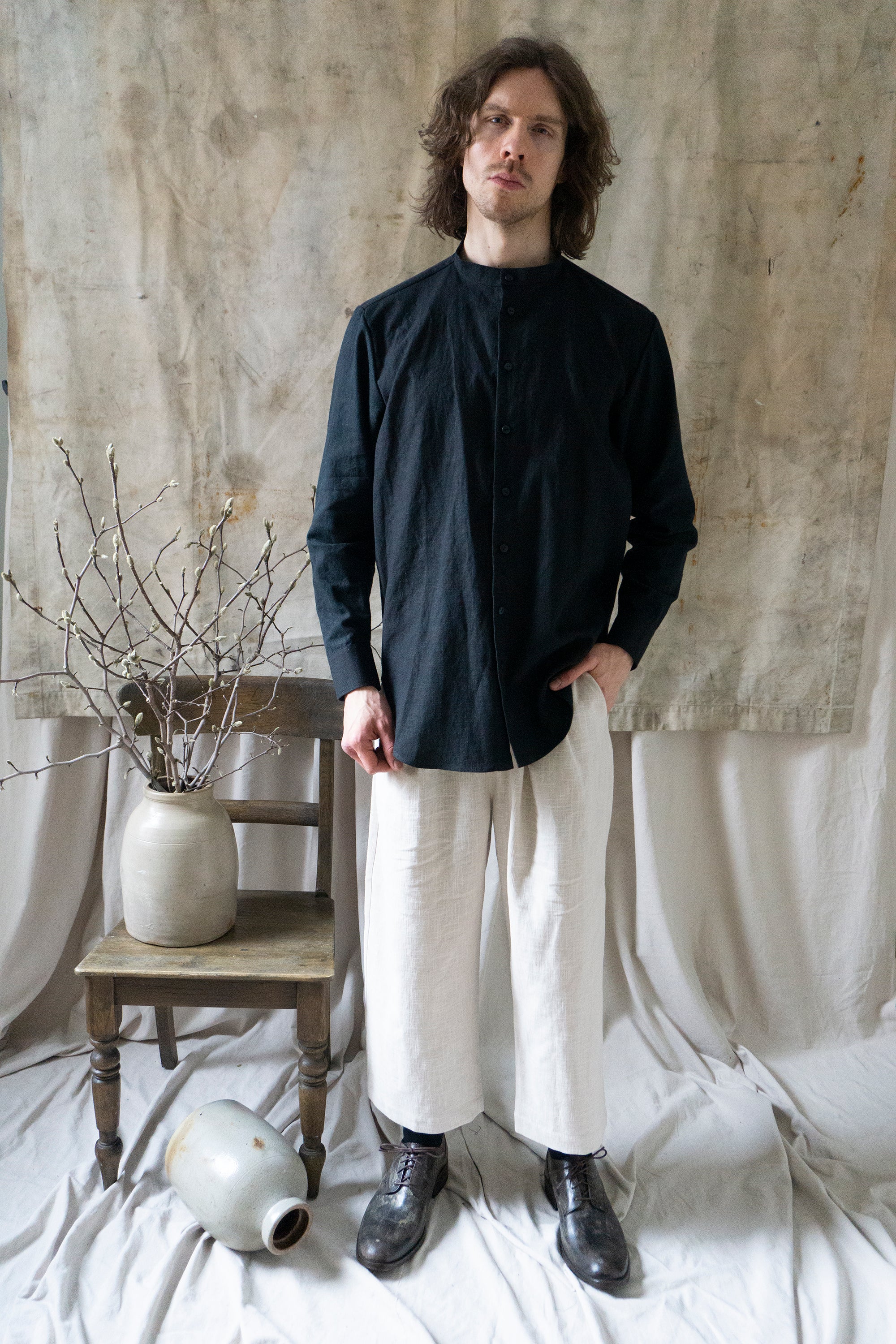 Rimbaud Linen Trousers - Chalk