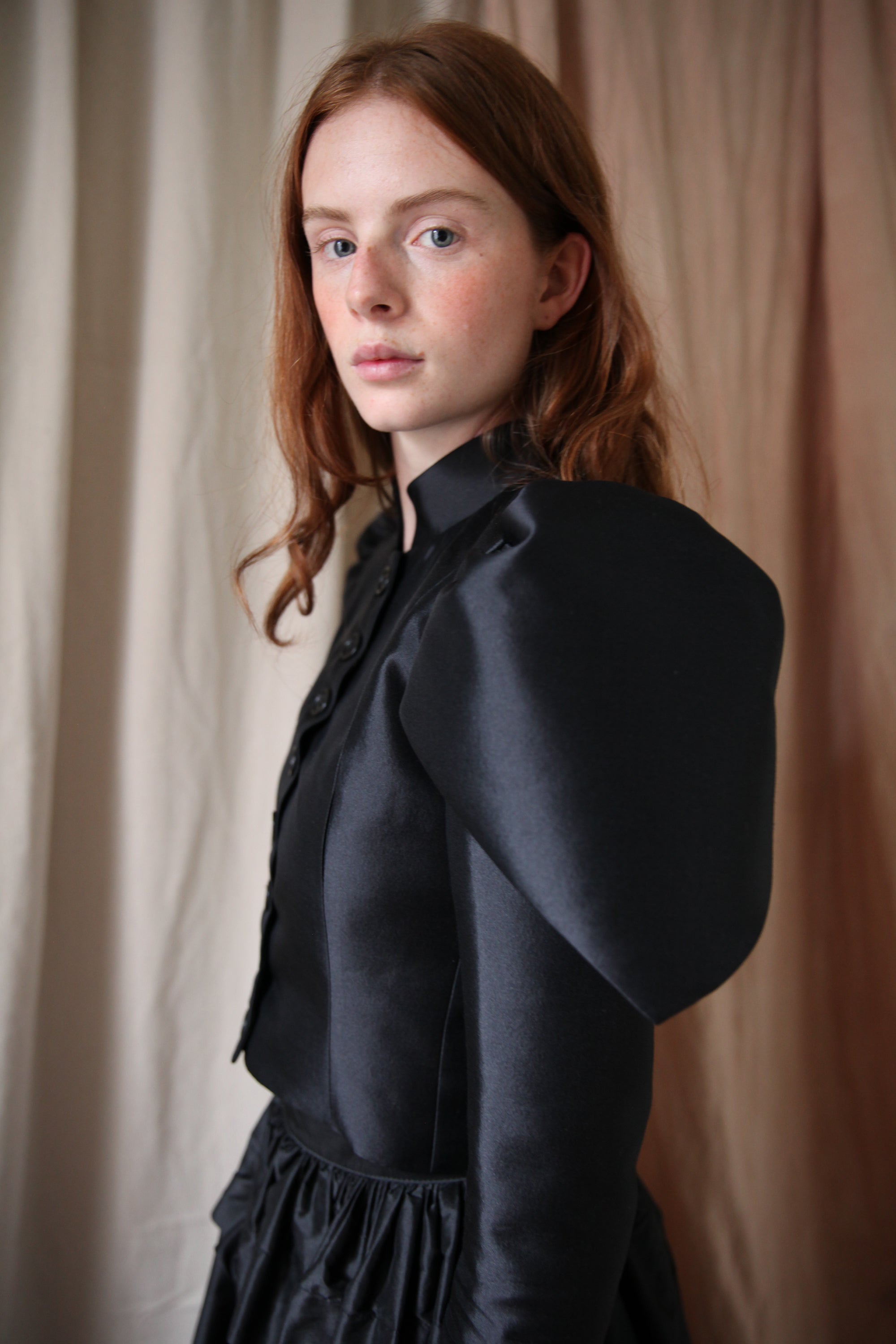 Devon Jacket - Black Silk & Wool