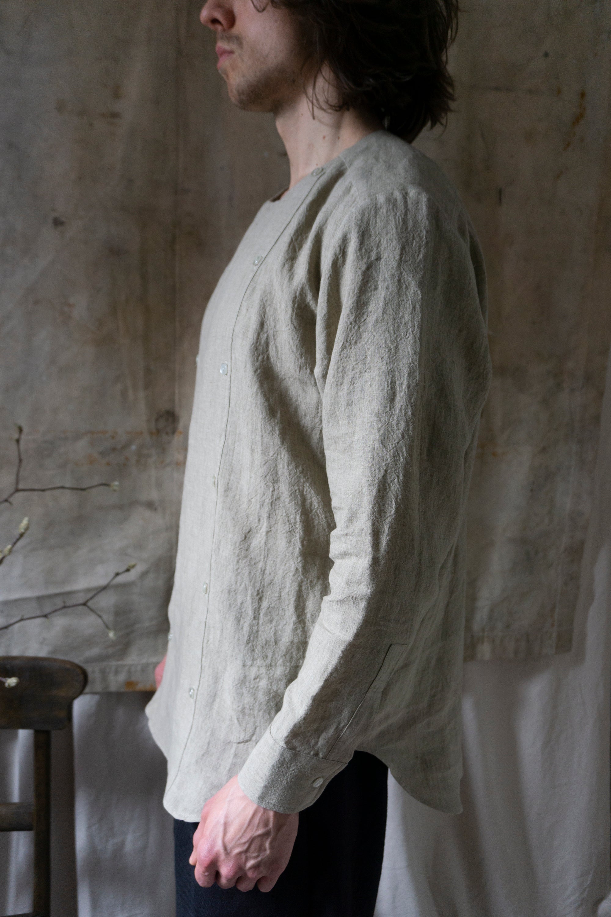 Eliot Linen Shirt - Oatstraw