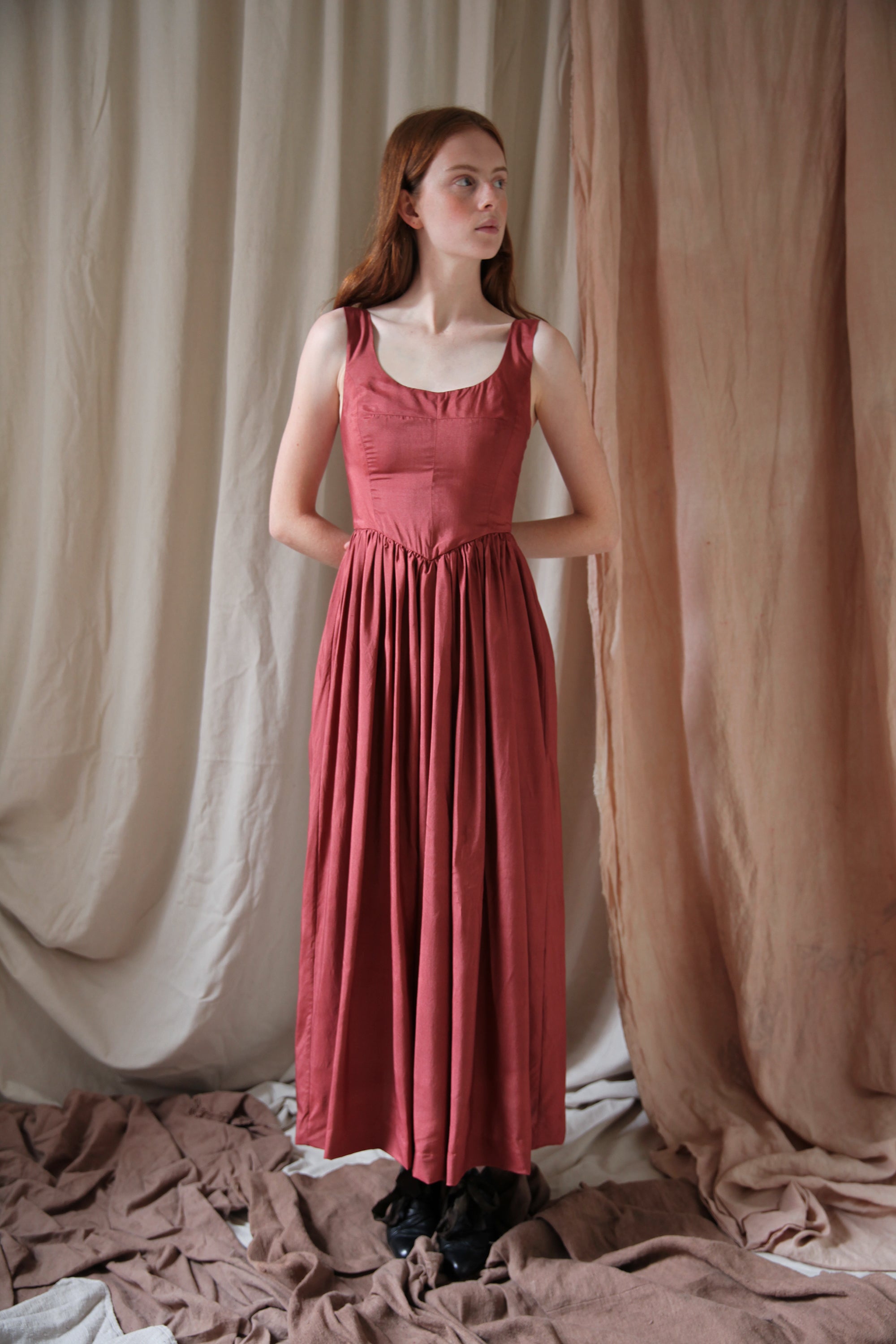 Hemlock Dress - Pomegranate Silk