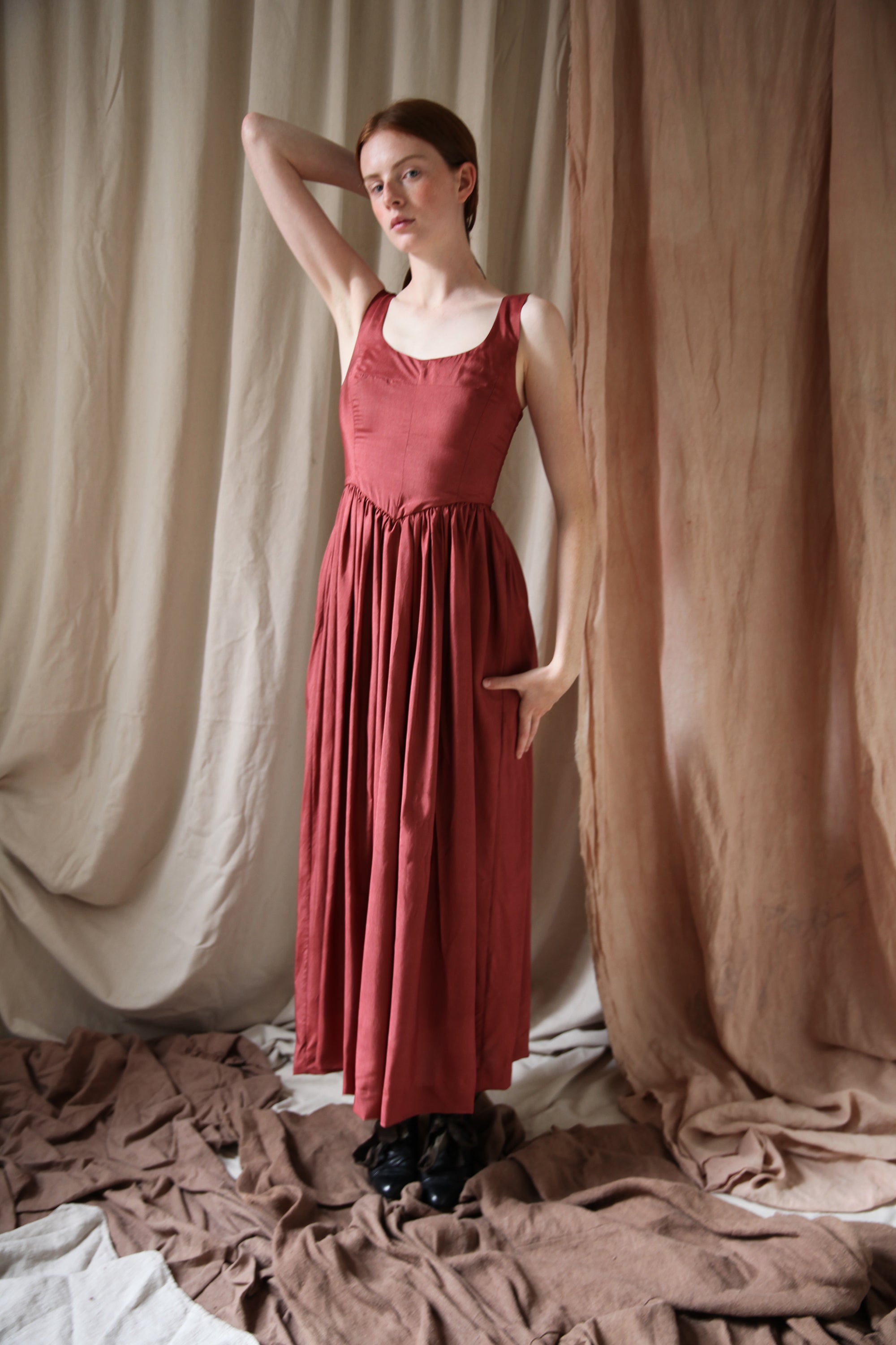 Hemlock Dress - Pomegranate Silk