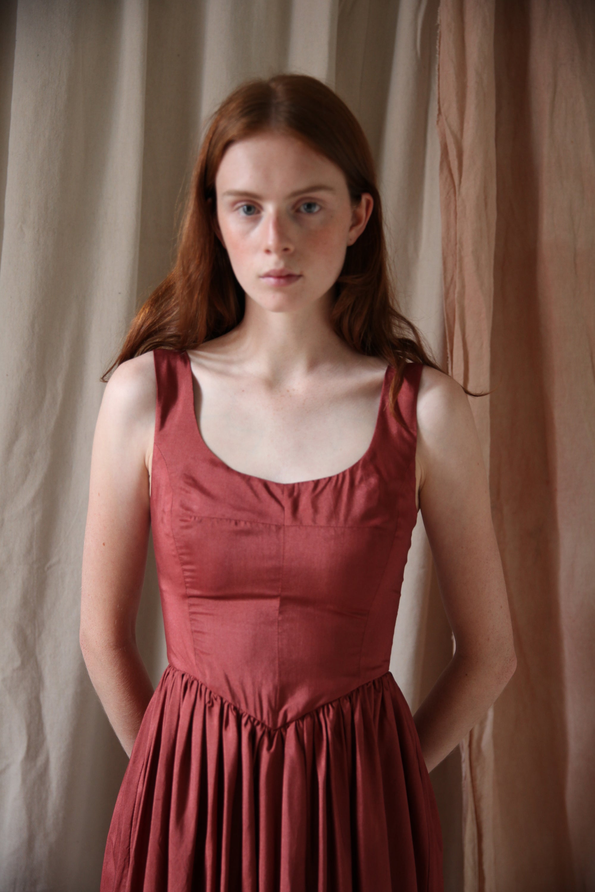 Hemlock Dress - Pomegranate Silk