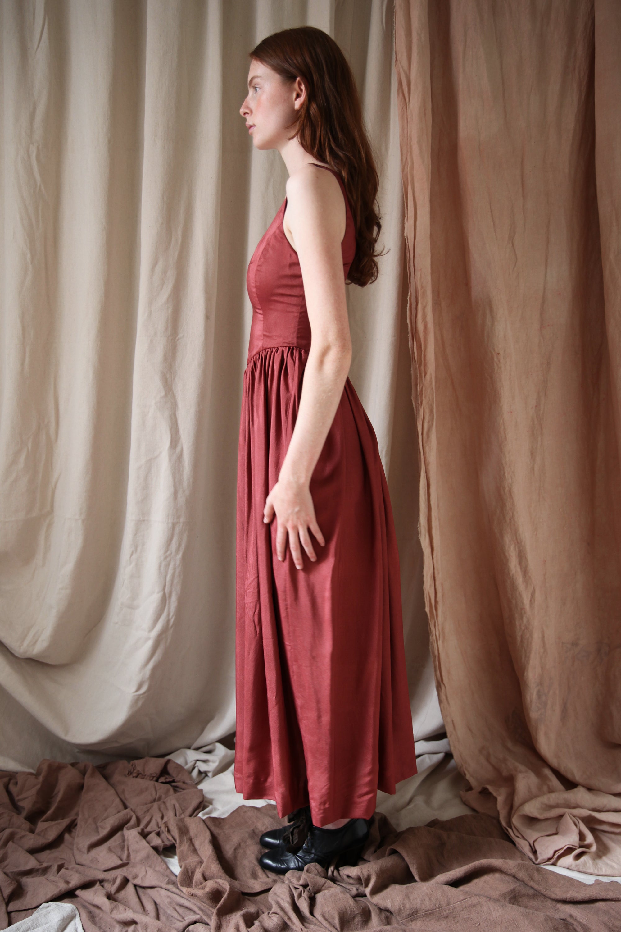 Hemlock Dress - Pomegranate Silk