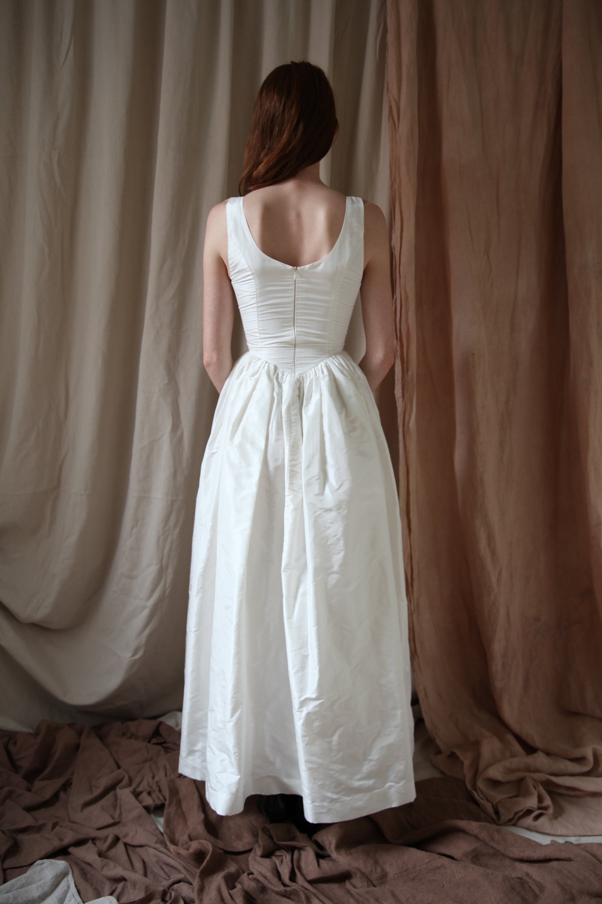 Hemlock Gown - Alabaster Silk Taffeta