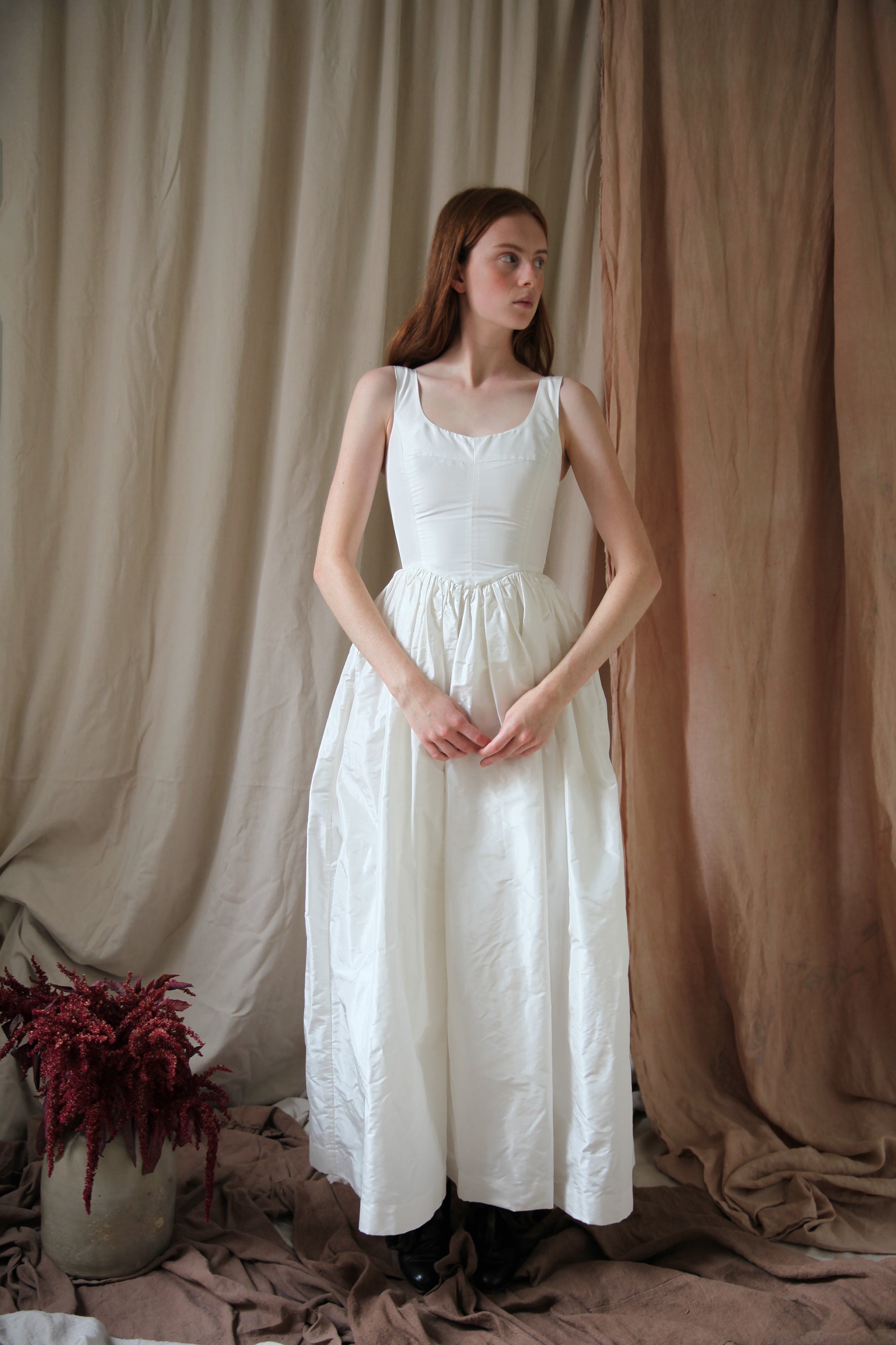 Robe Hemlock - soie blanche