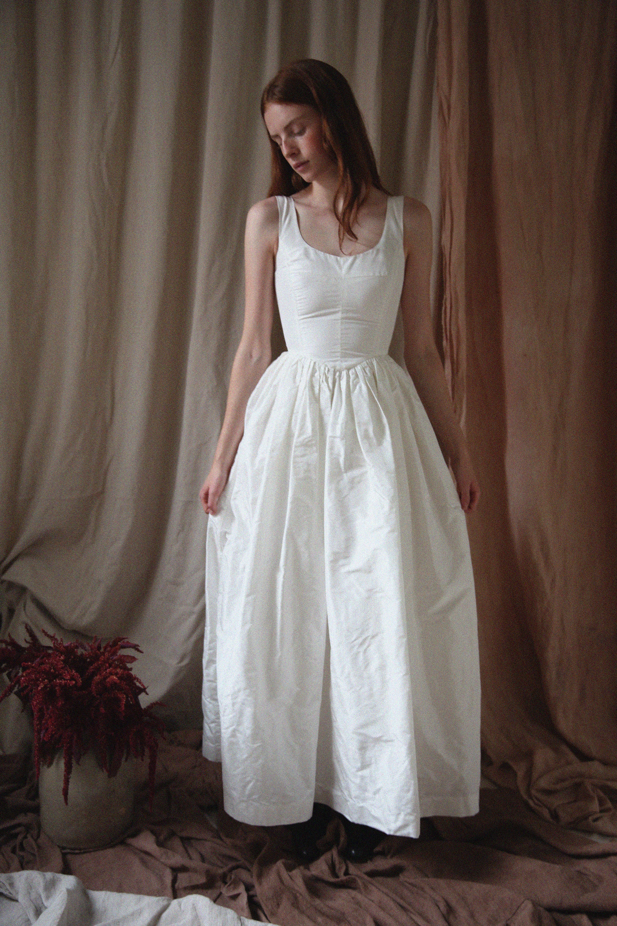 Robe Hemlock - soie blanche