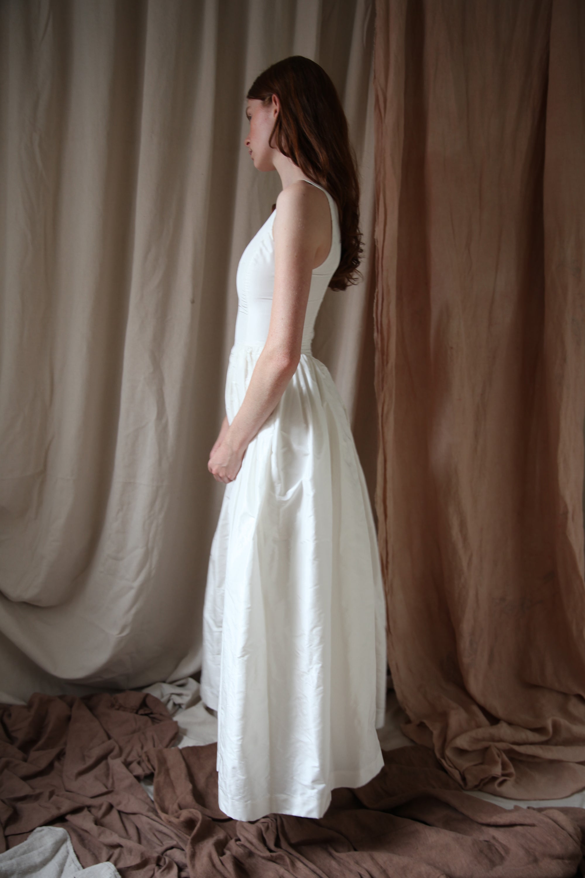 Hemlock Gown - Alabaster Silk Taffeta