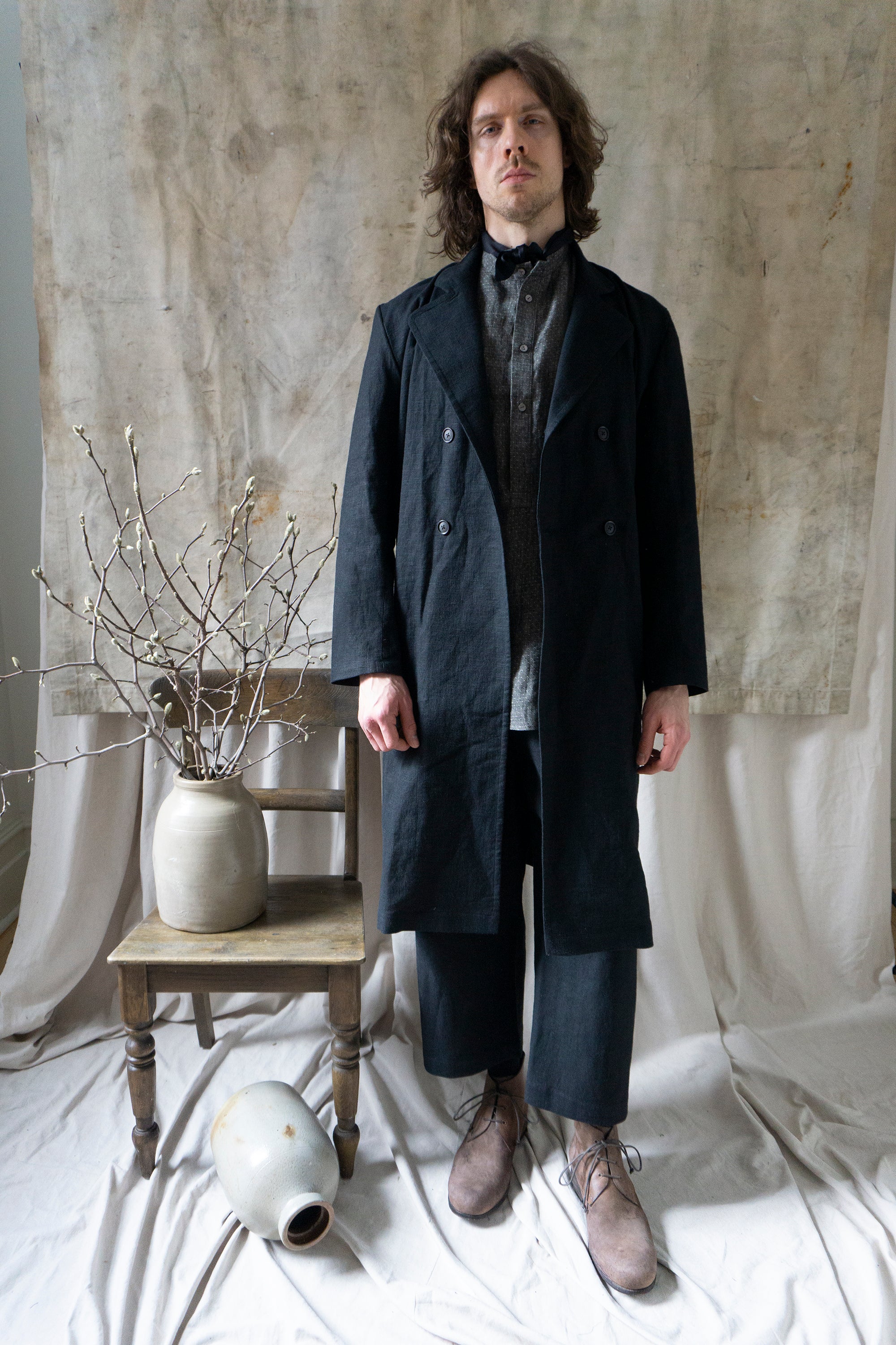 Mallarmé Linen Jacket - Black