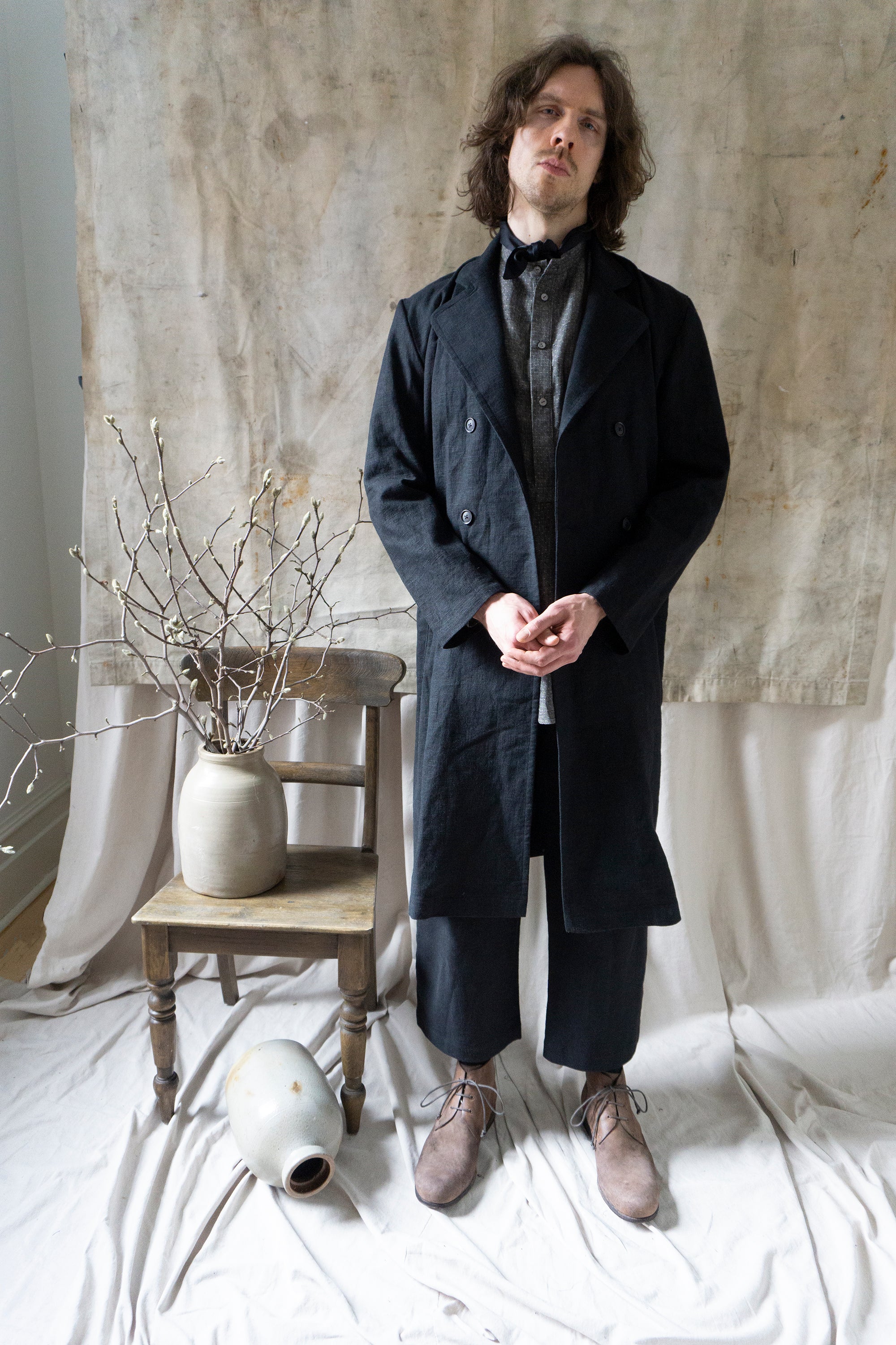 Mallarmé Linen Jacket - Black