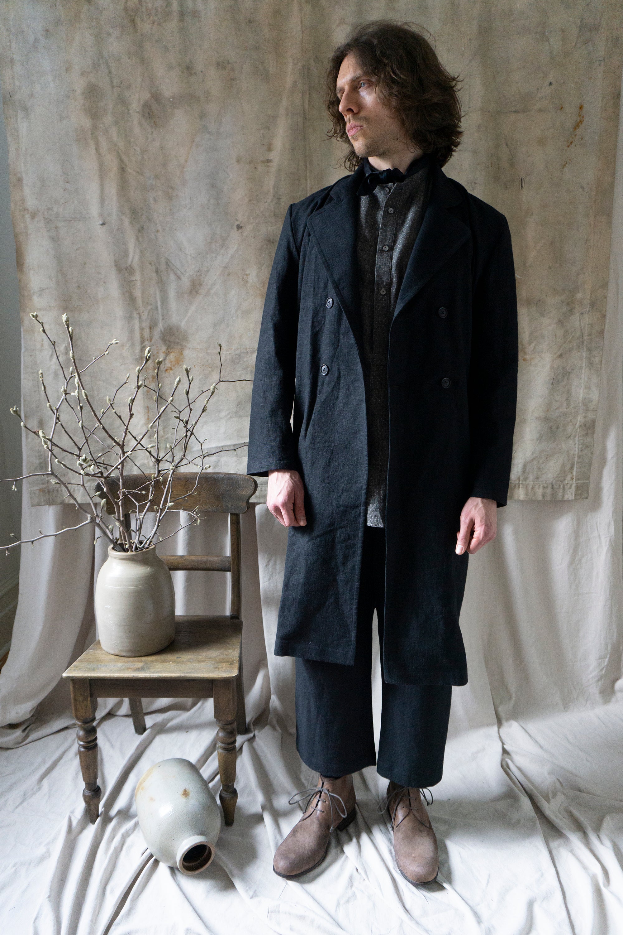 Mallarmé Linen Jacket - Black