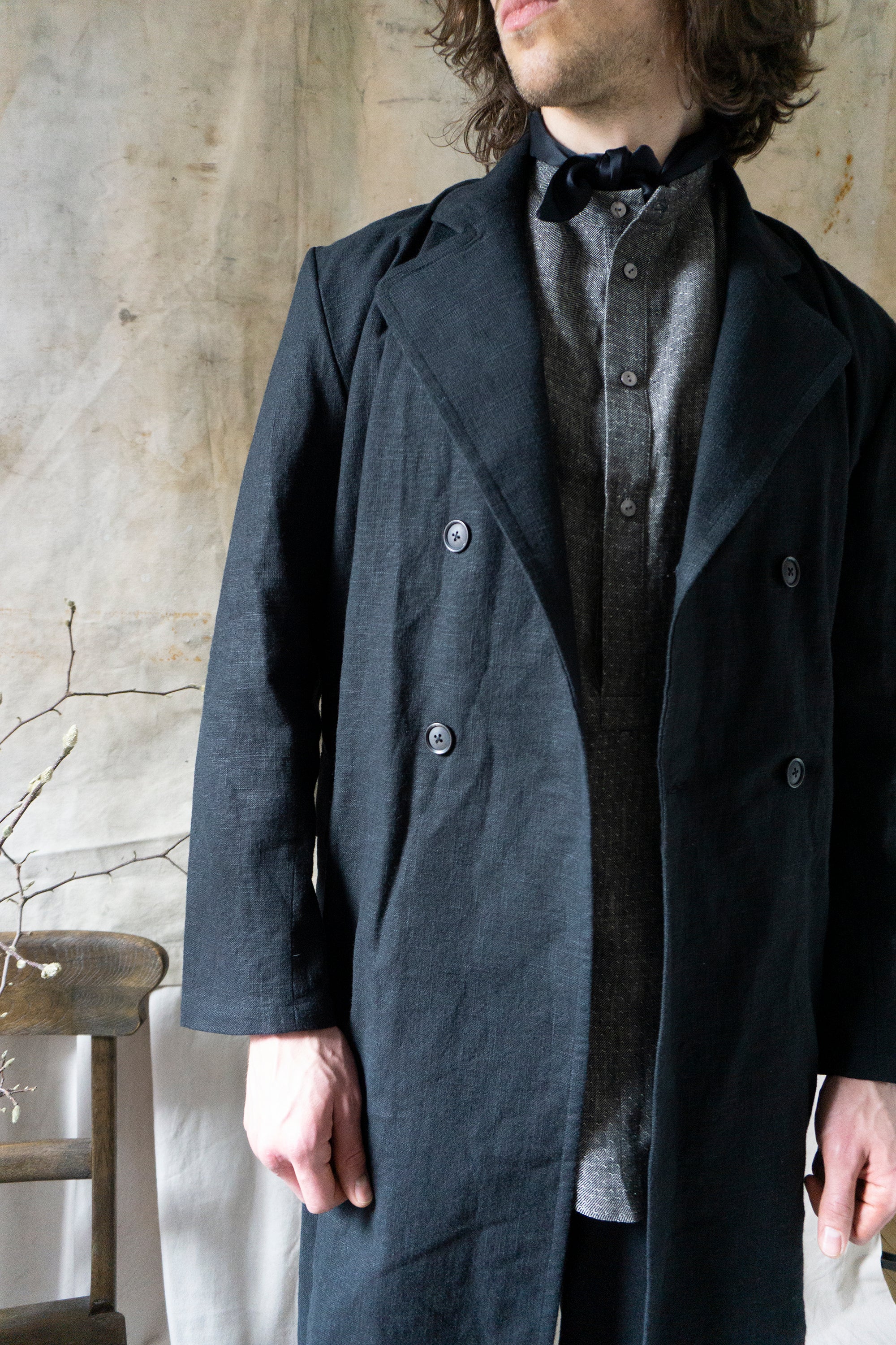 Mallarmé Linen Jacket - Black