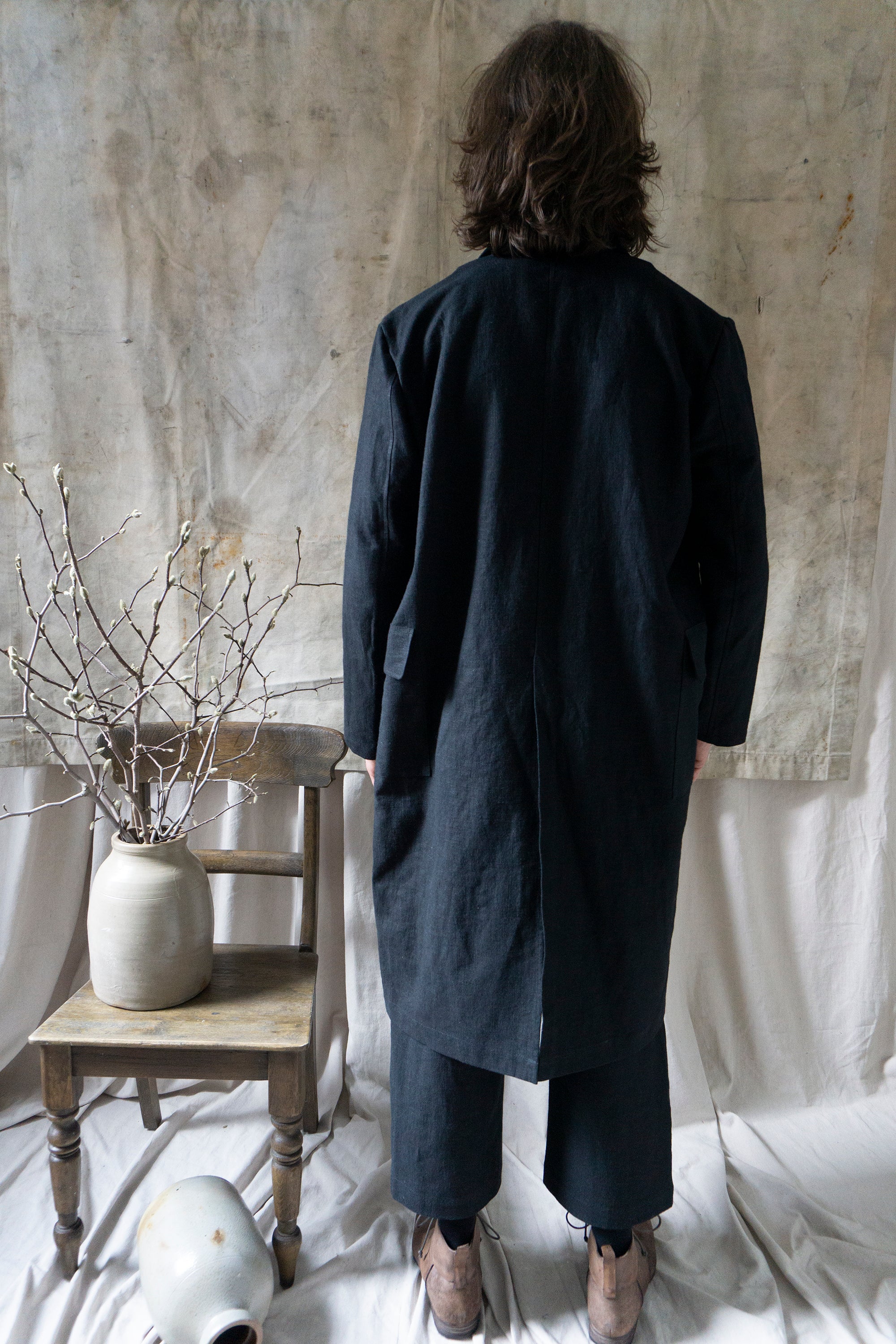 Mallarmé Linen Jacket - Black