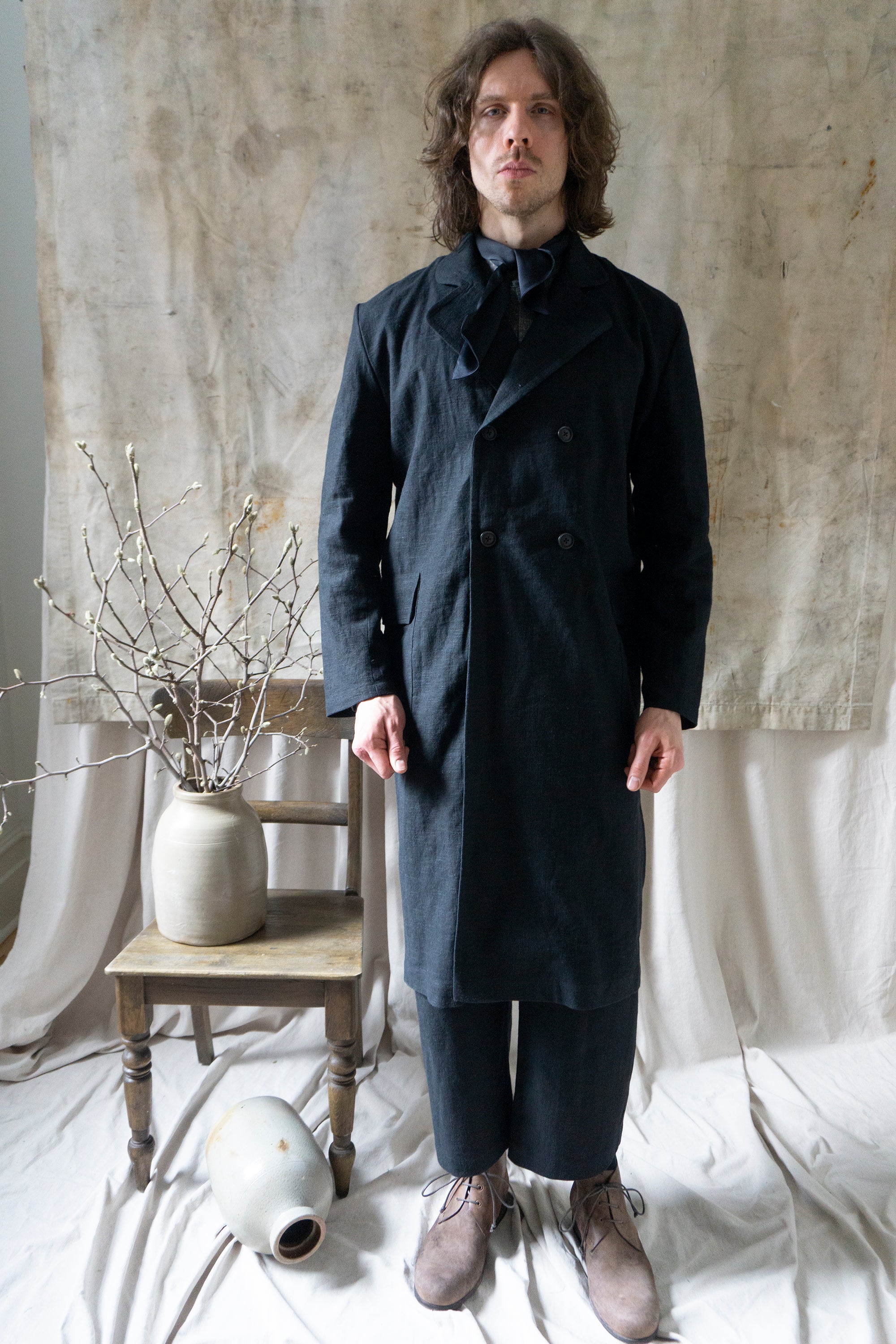 Mallarmé Linen Jacket - Black