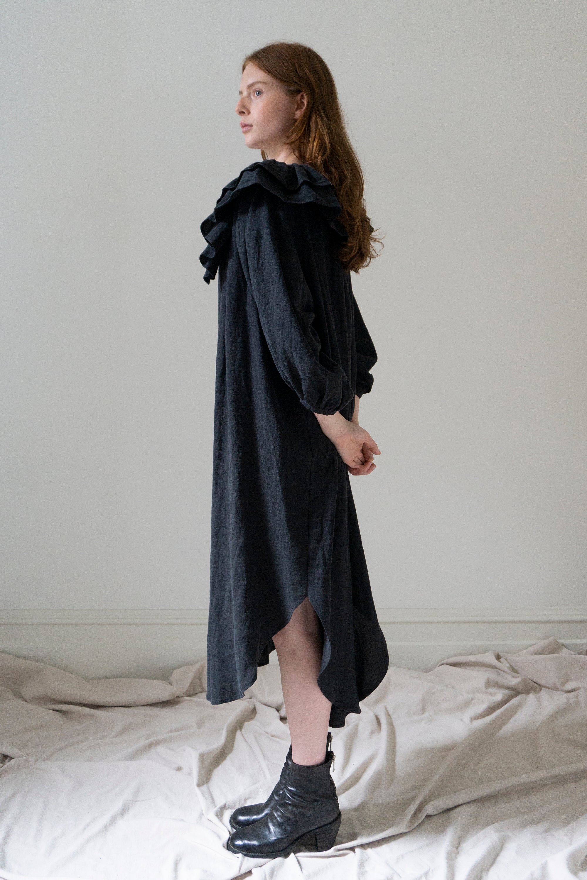 Rosario Linen Dress - Black