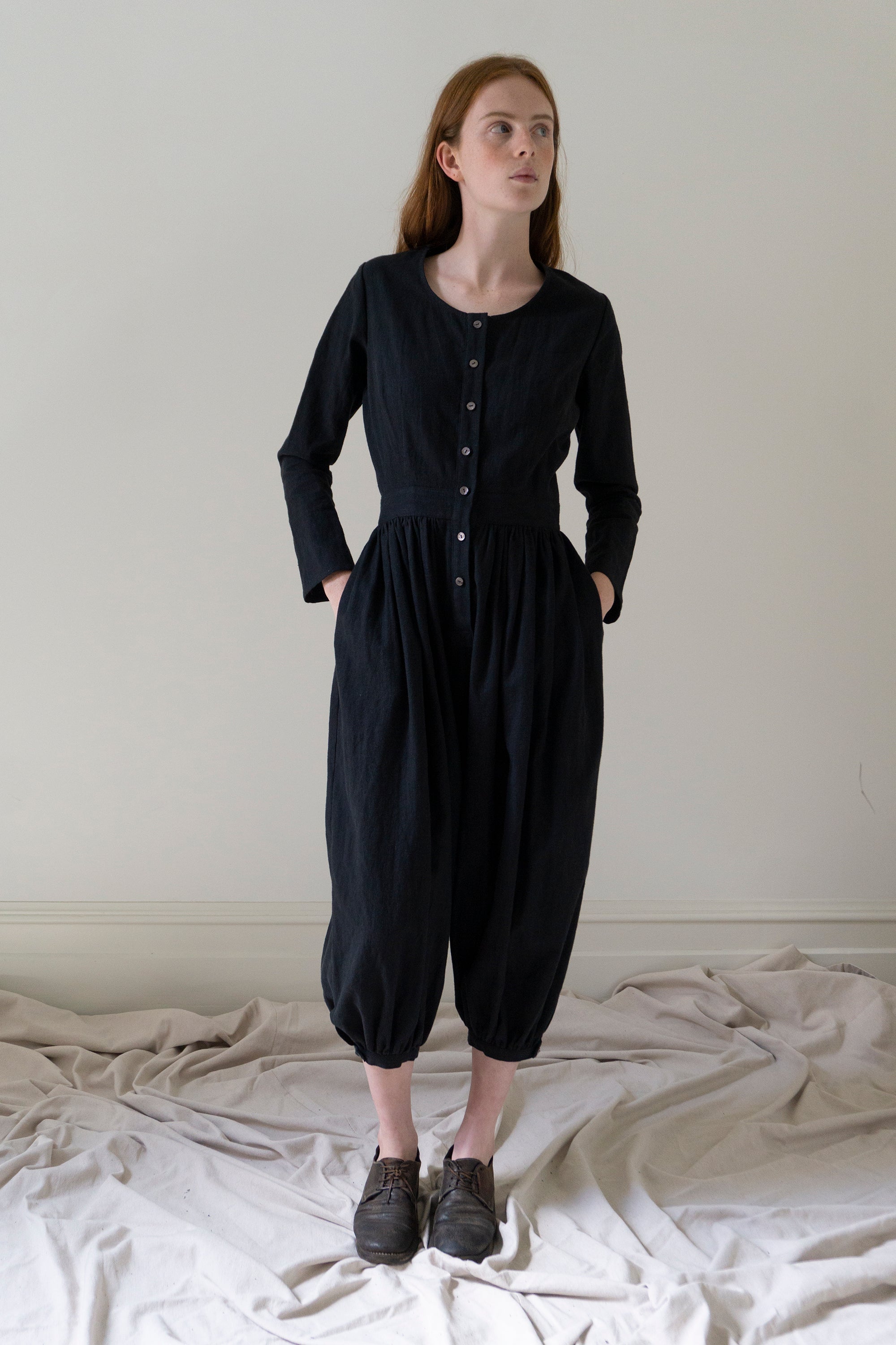 Selby Linen Jumpsuit - Black