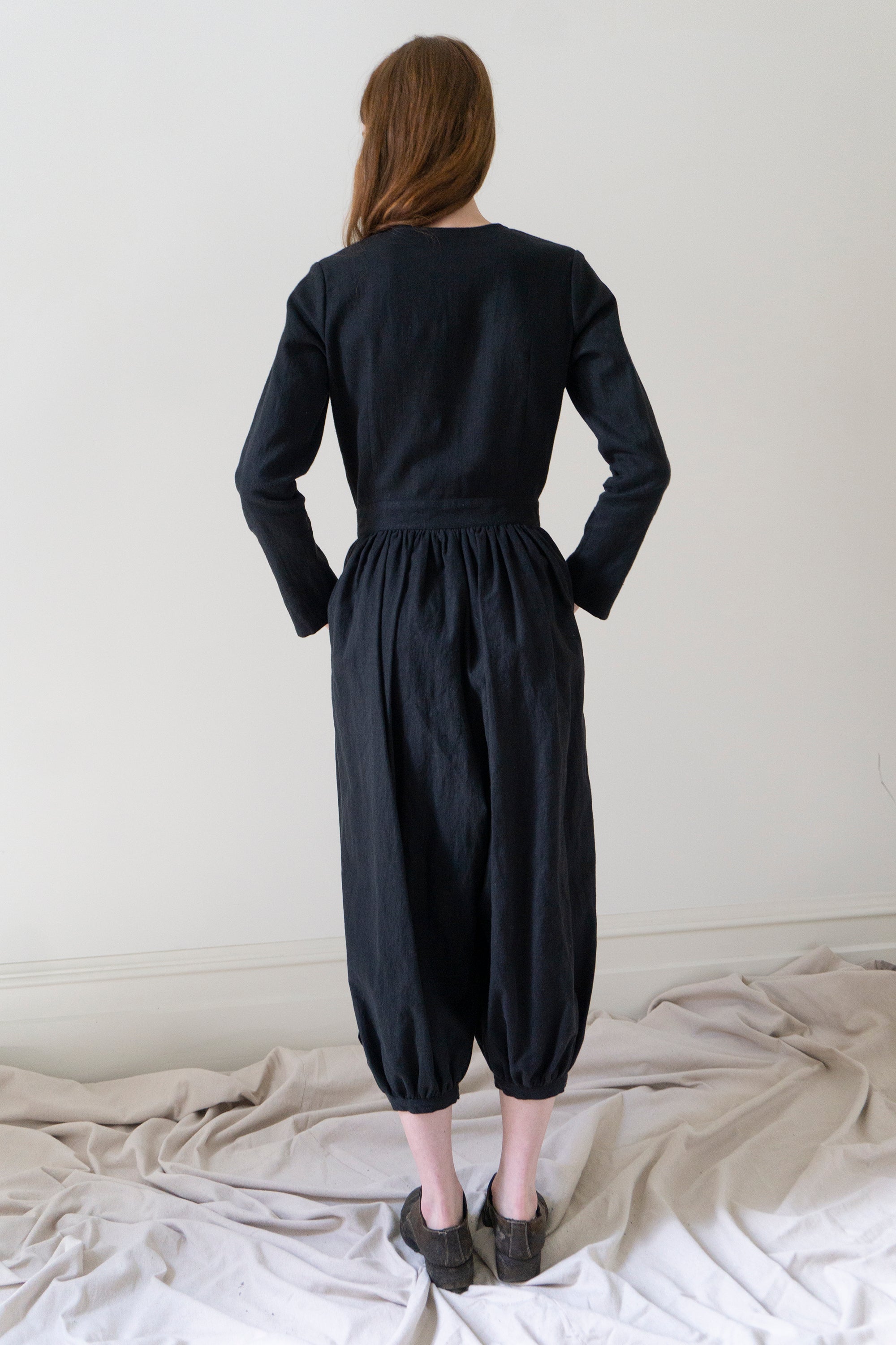 Selby Linen Jumpsuit - Black