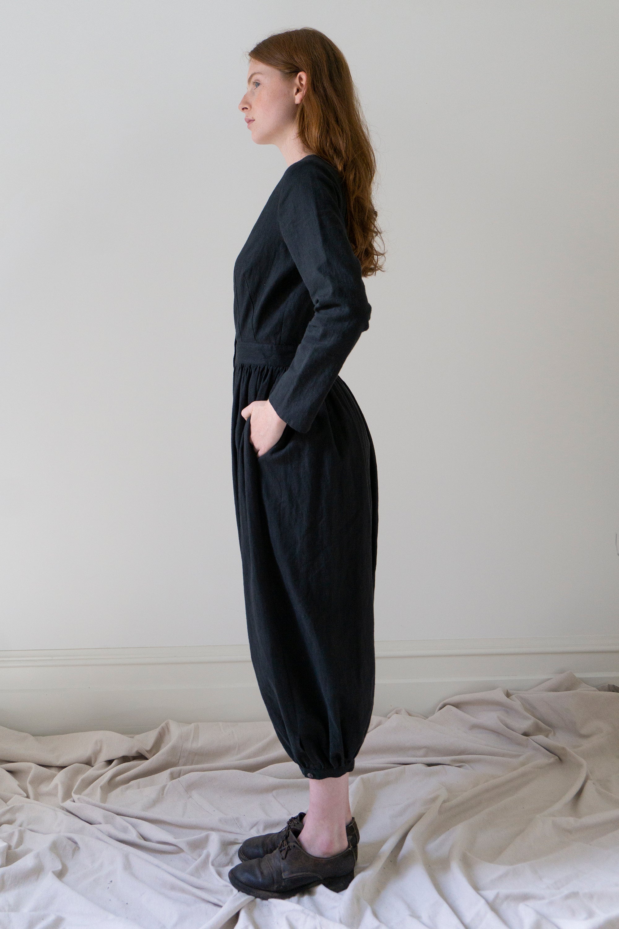 Selby Linen Jumpsuit - Black