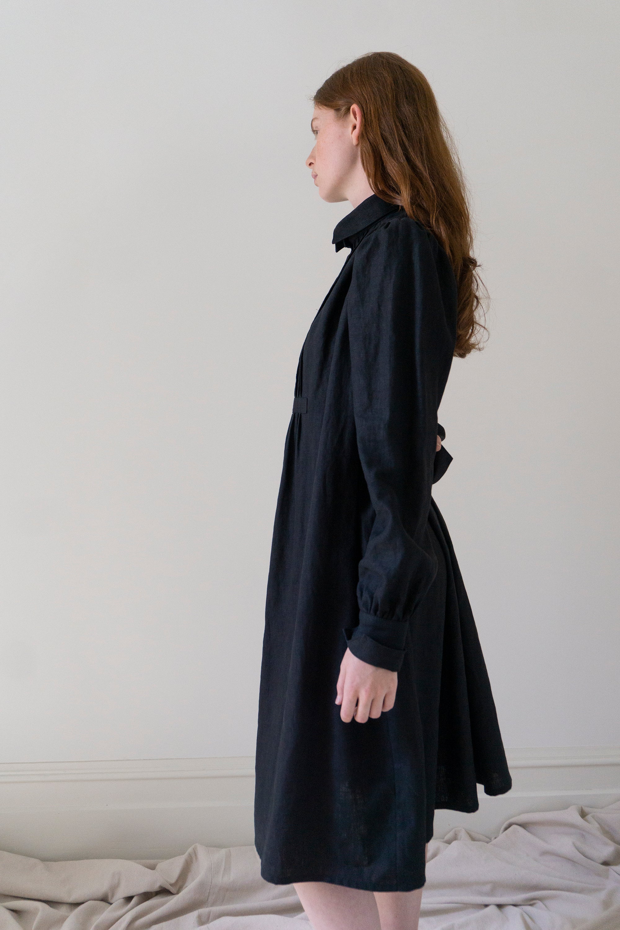 Shelley Linen Dress - Black