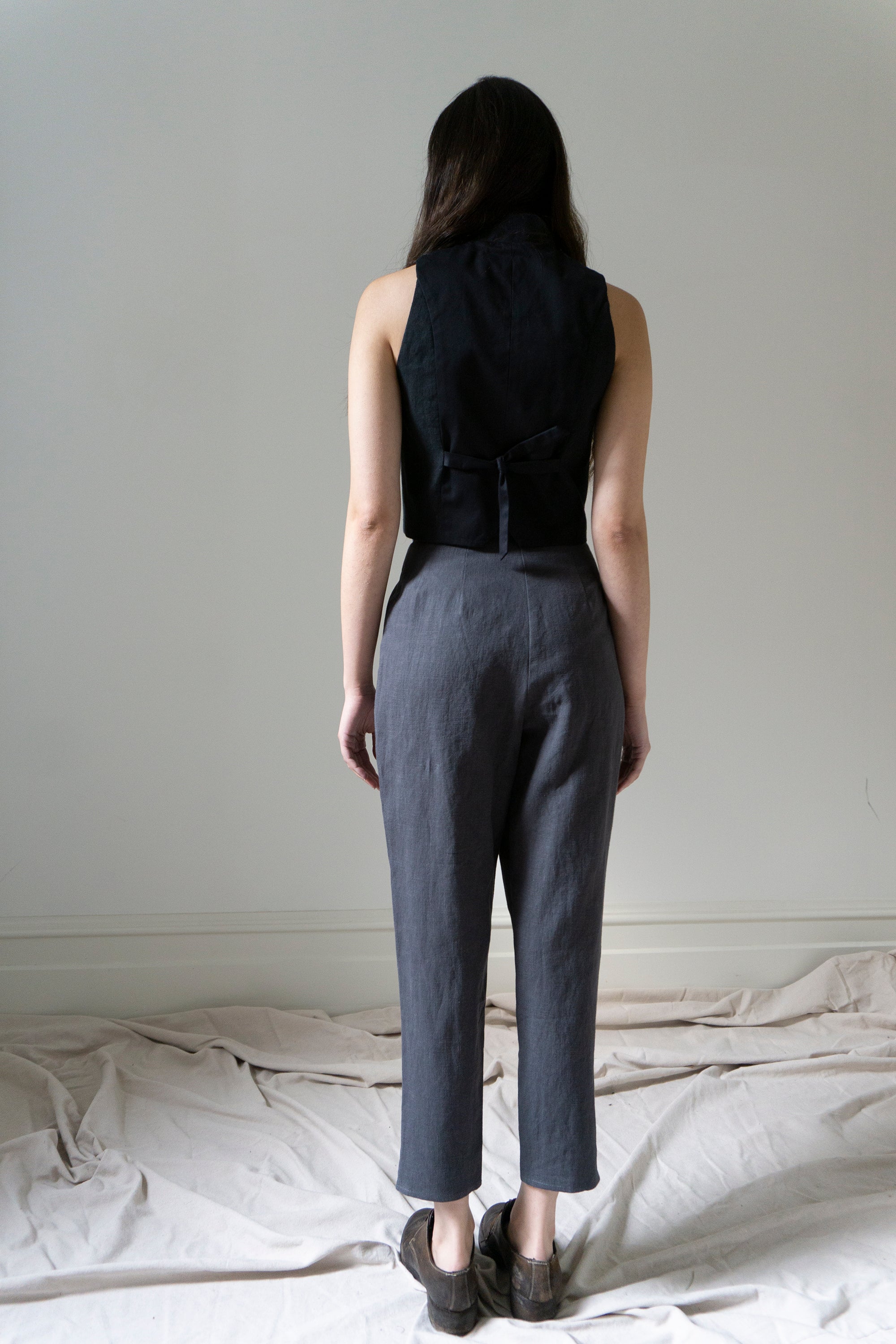 Pantalon en lin Simone - Ardoise