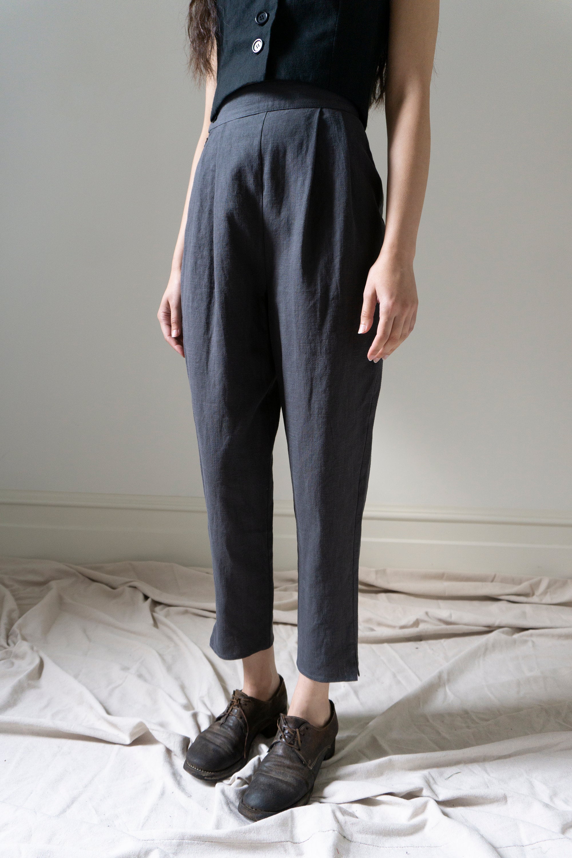 Simone Linen Trousers - Slate