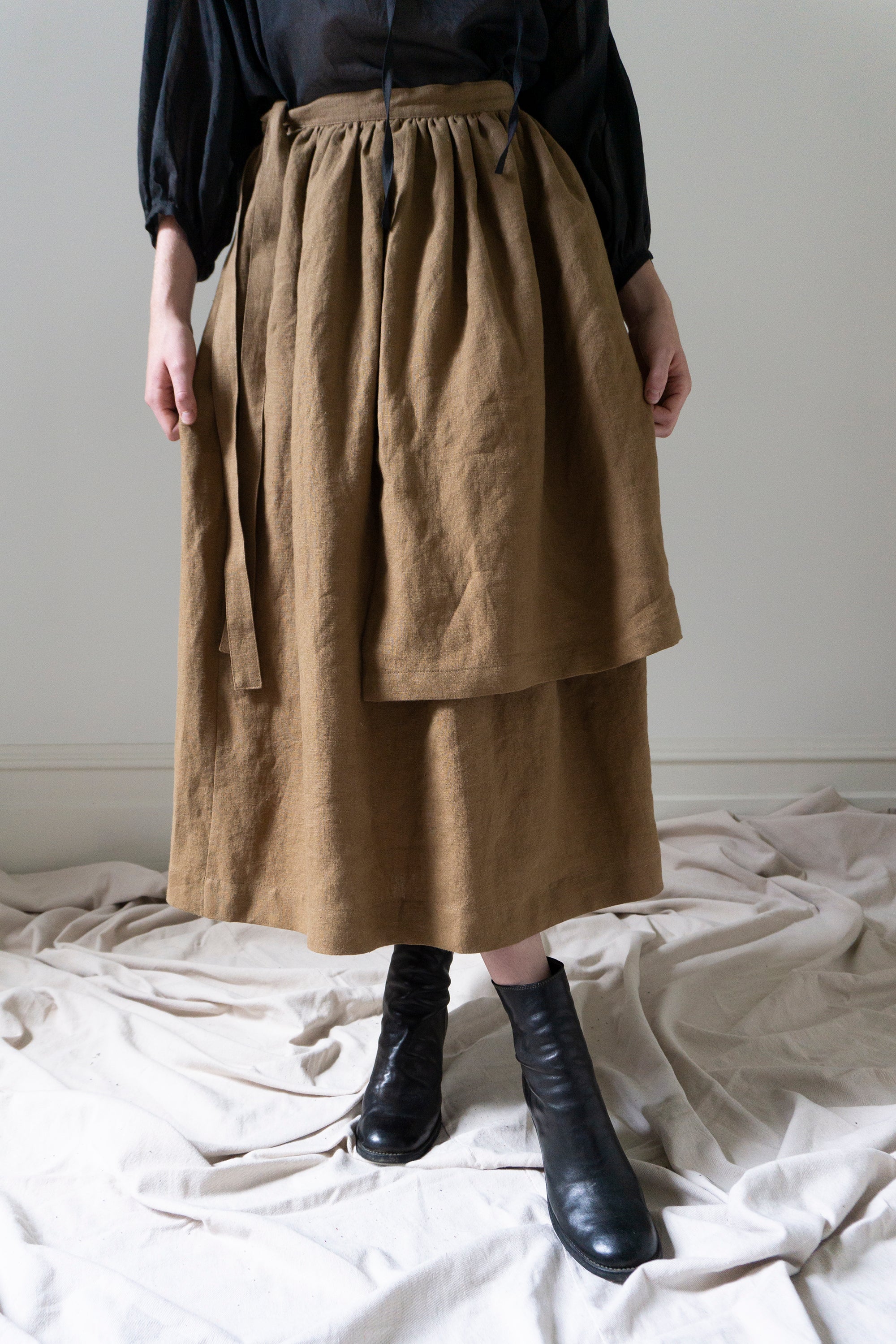 Solange Linen Skirt - Willow