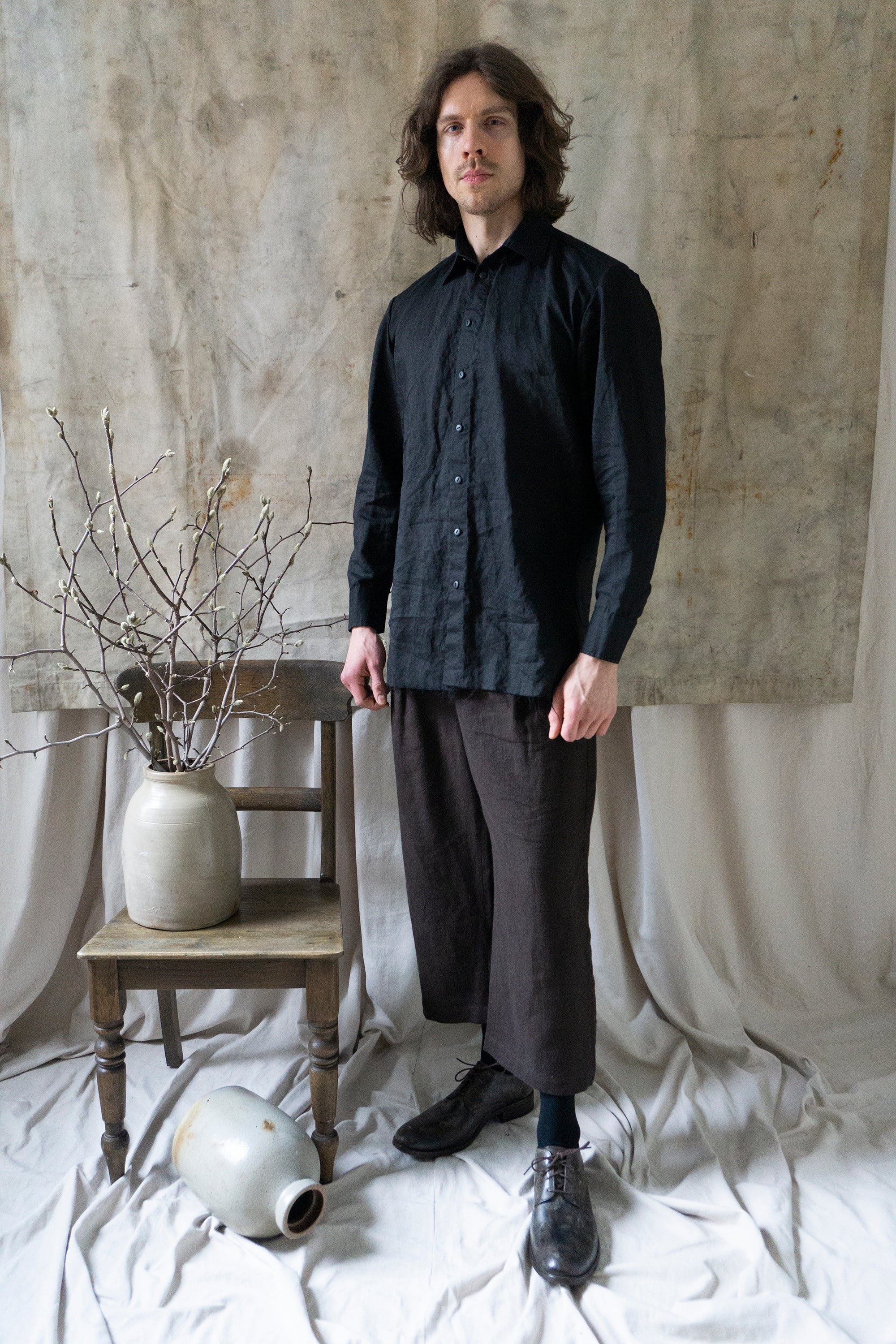 Thomas Linen Shirt - Black