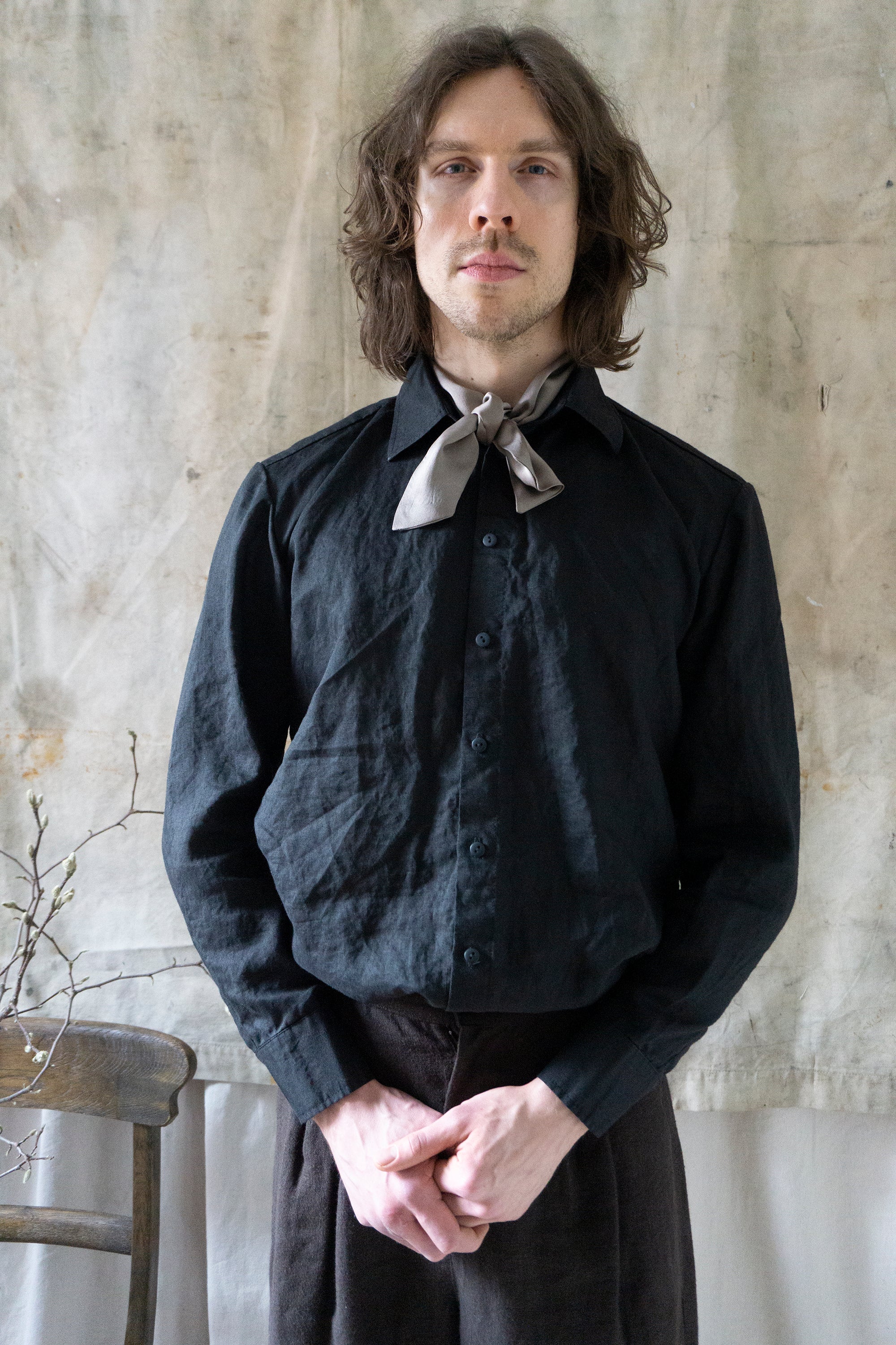 Thomas Linen Shirt - Black