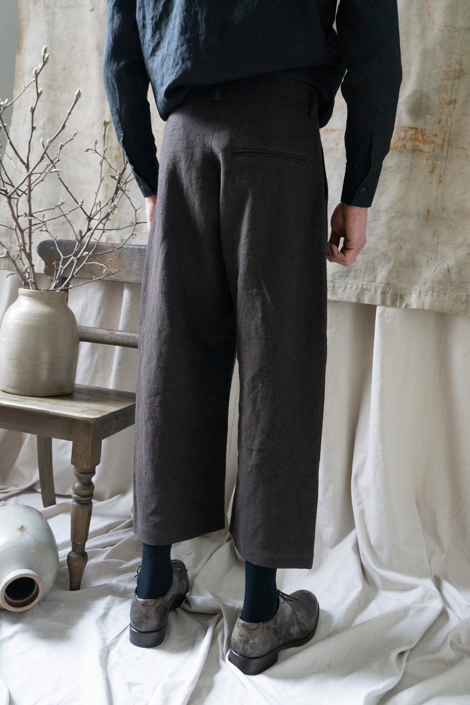 Pantalon en lin Rimbaud - Marron