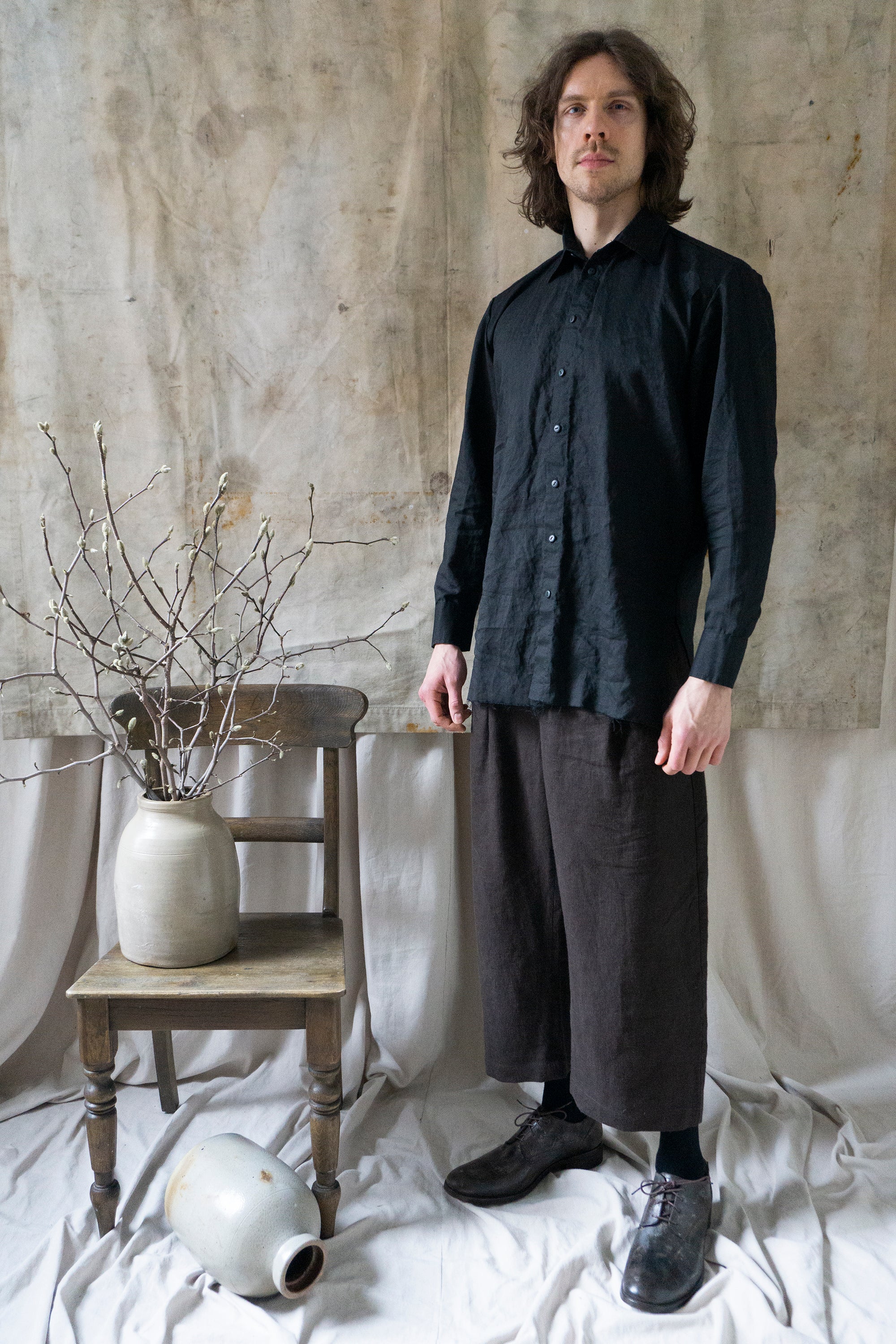 Thomas Linen Shirt - Black