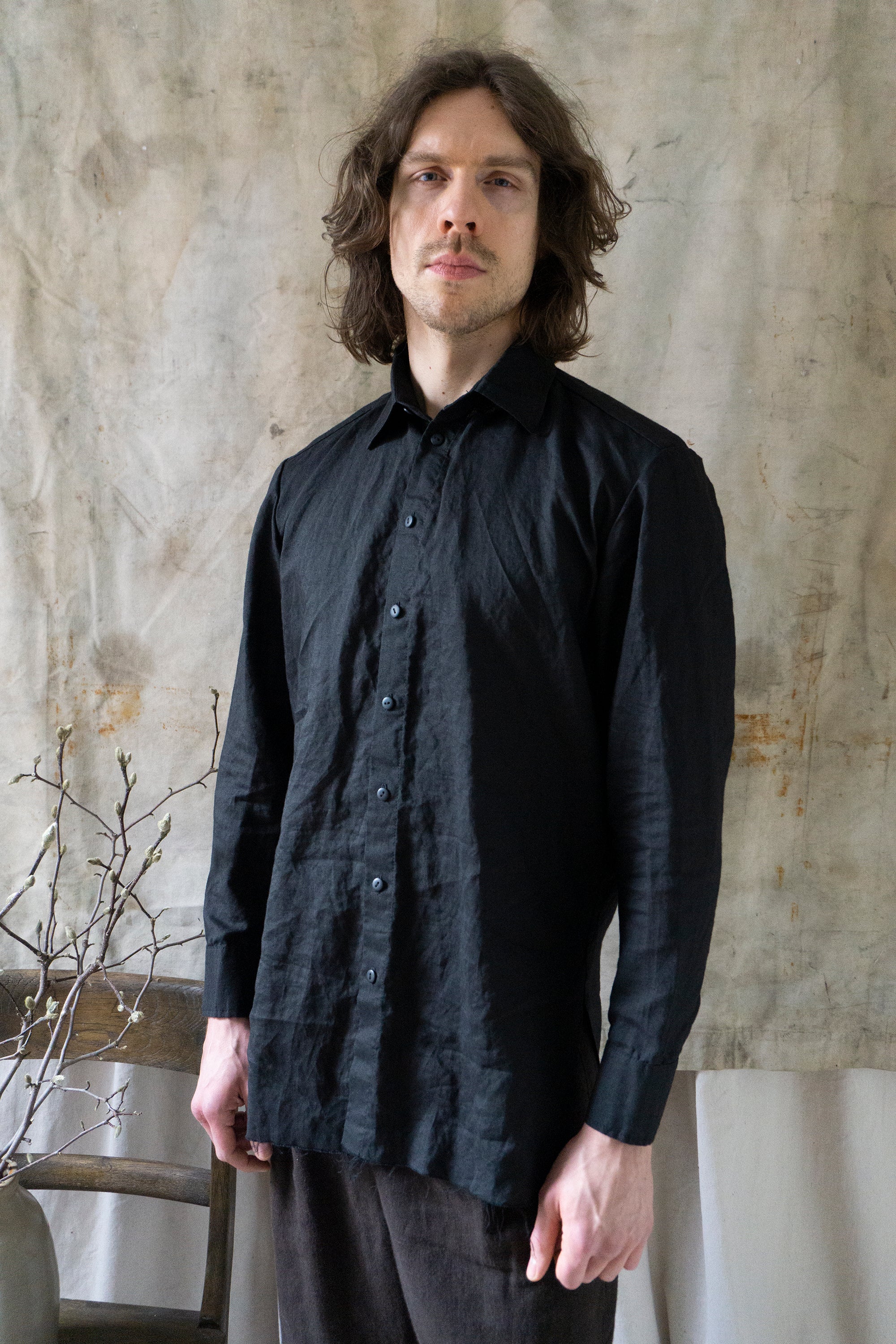 Thomas Linen Shirt - Black