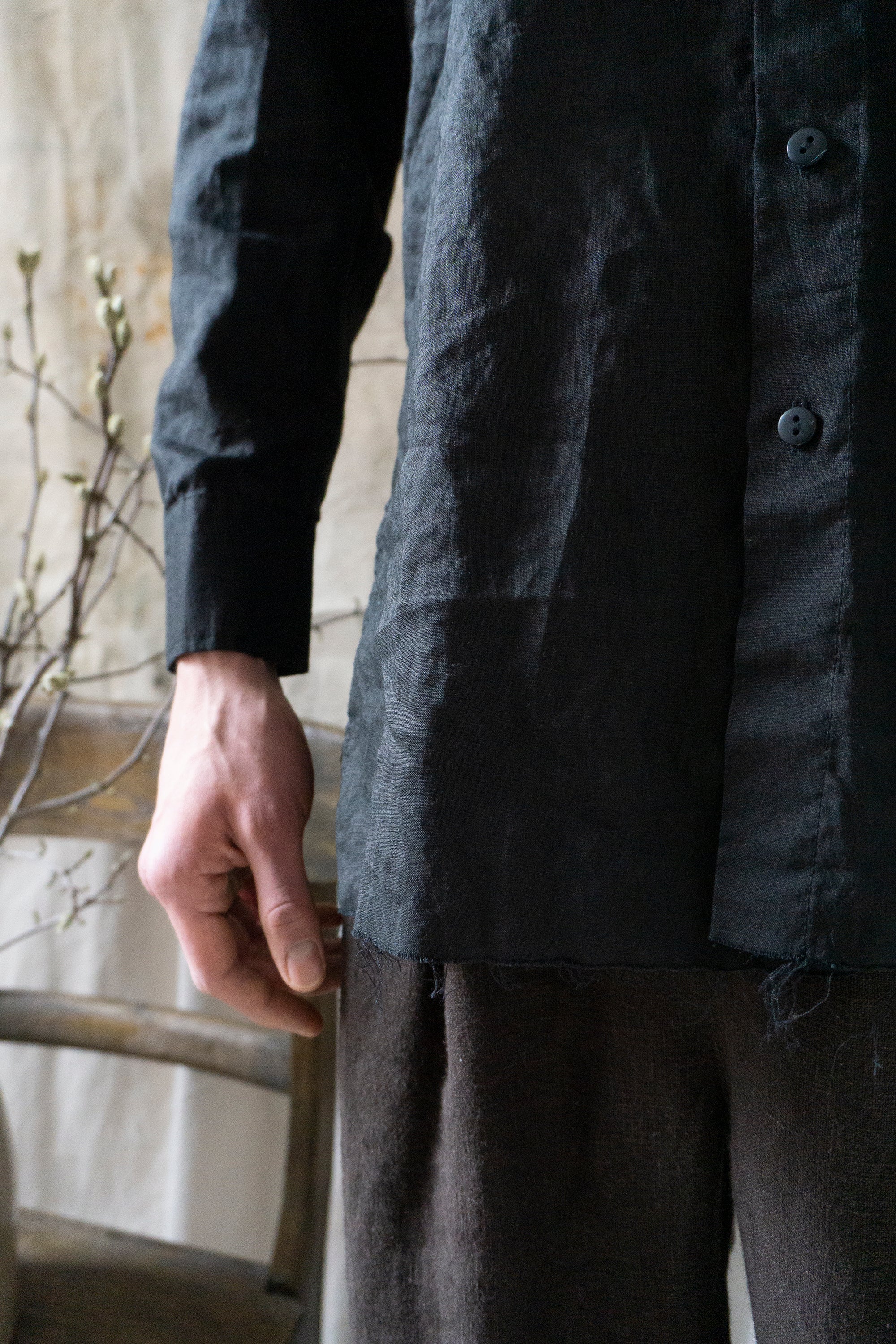 Thomas Linen Shirt - Black