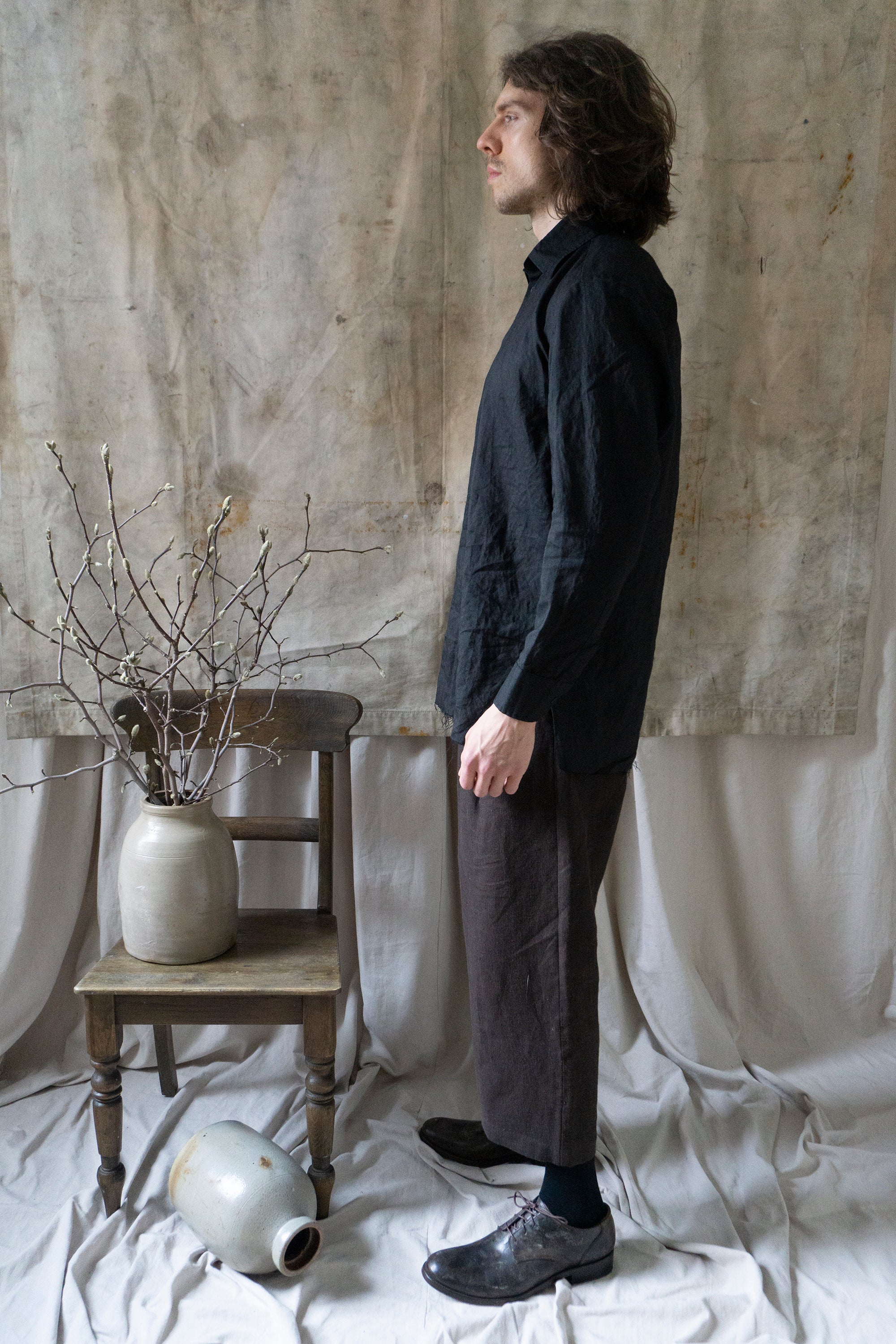 Thomas Linen Shirt - Black