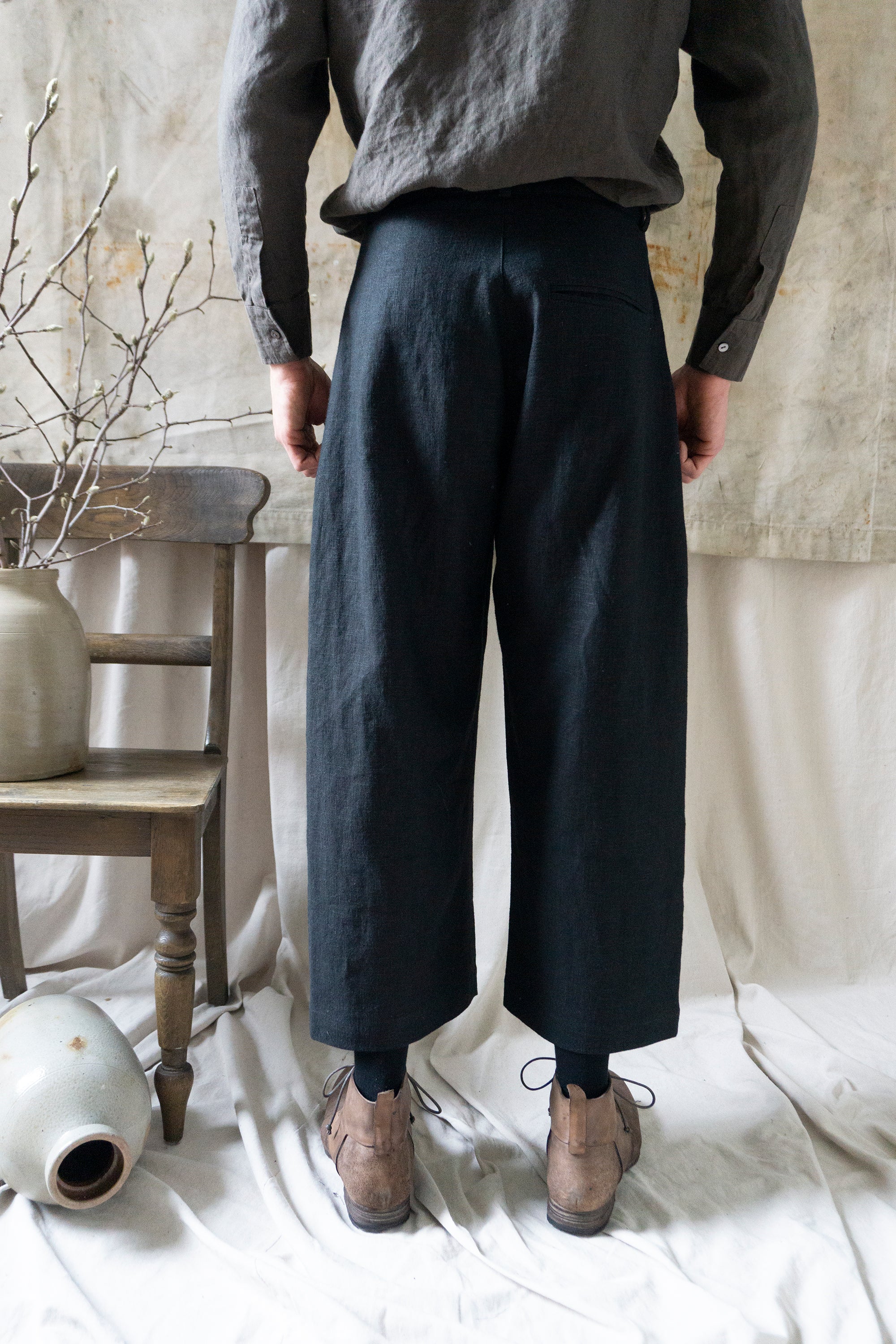 Rimbaud Linen Trousers - Black