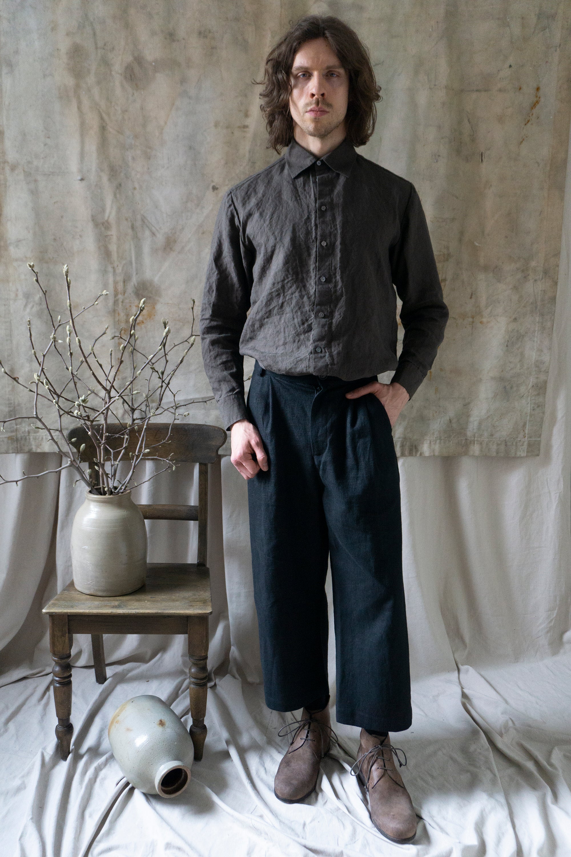 Rimbaud Linen Trousers - Black