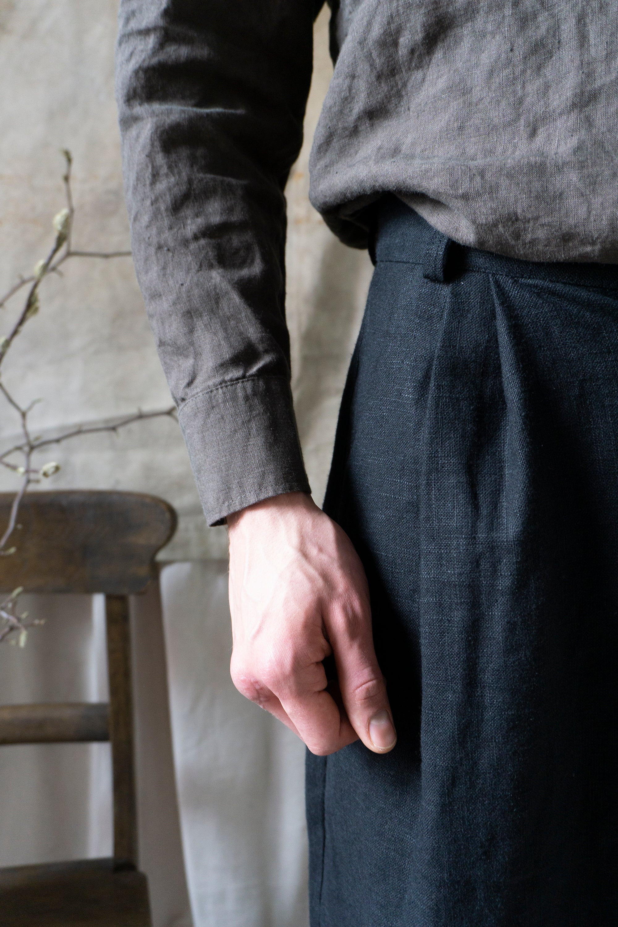 Rimbaud Linen Trousers - Black