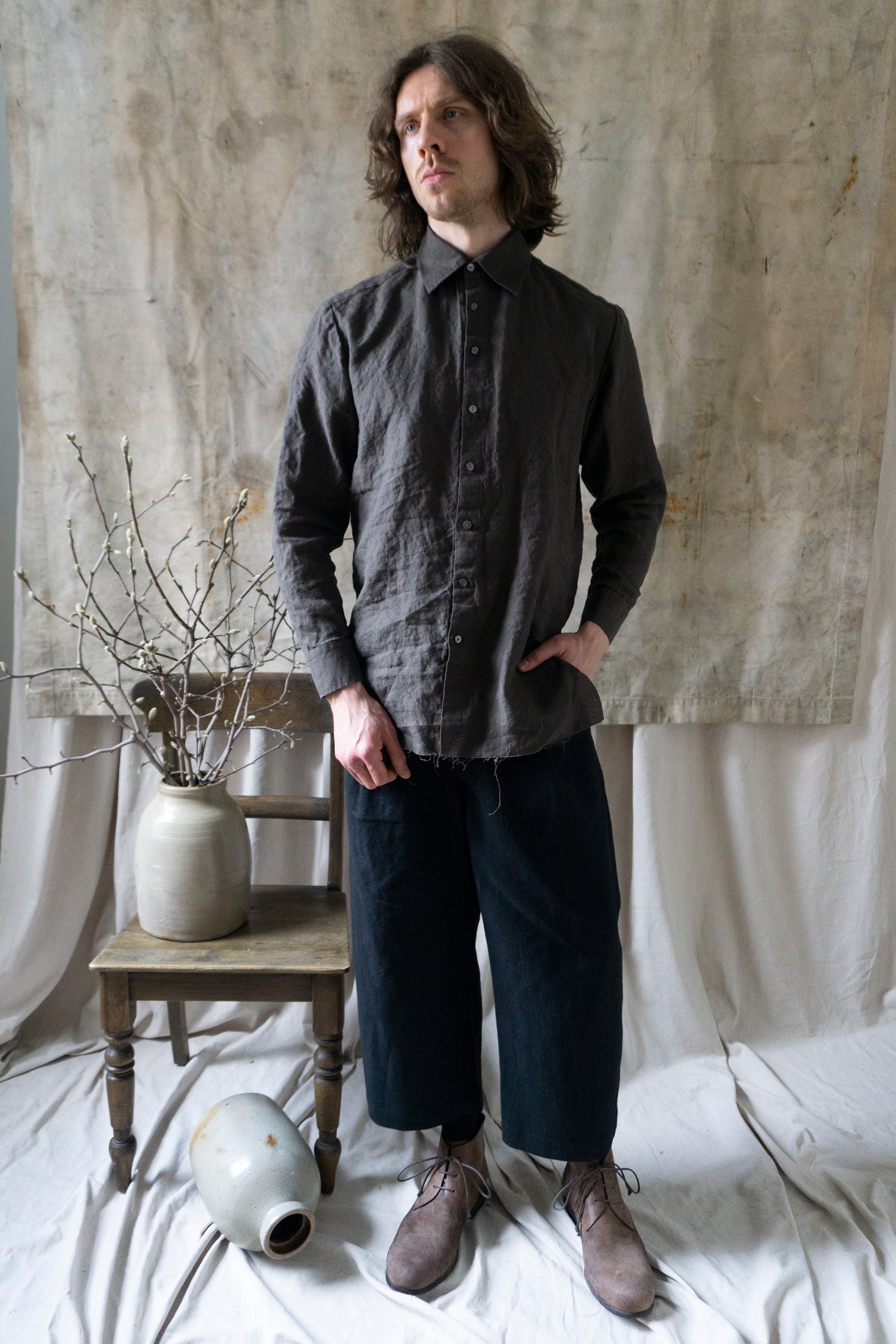 Rimbaud Linen Trousers - Black