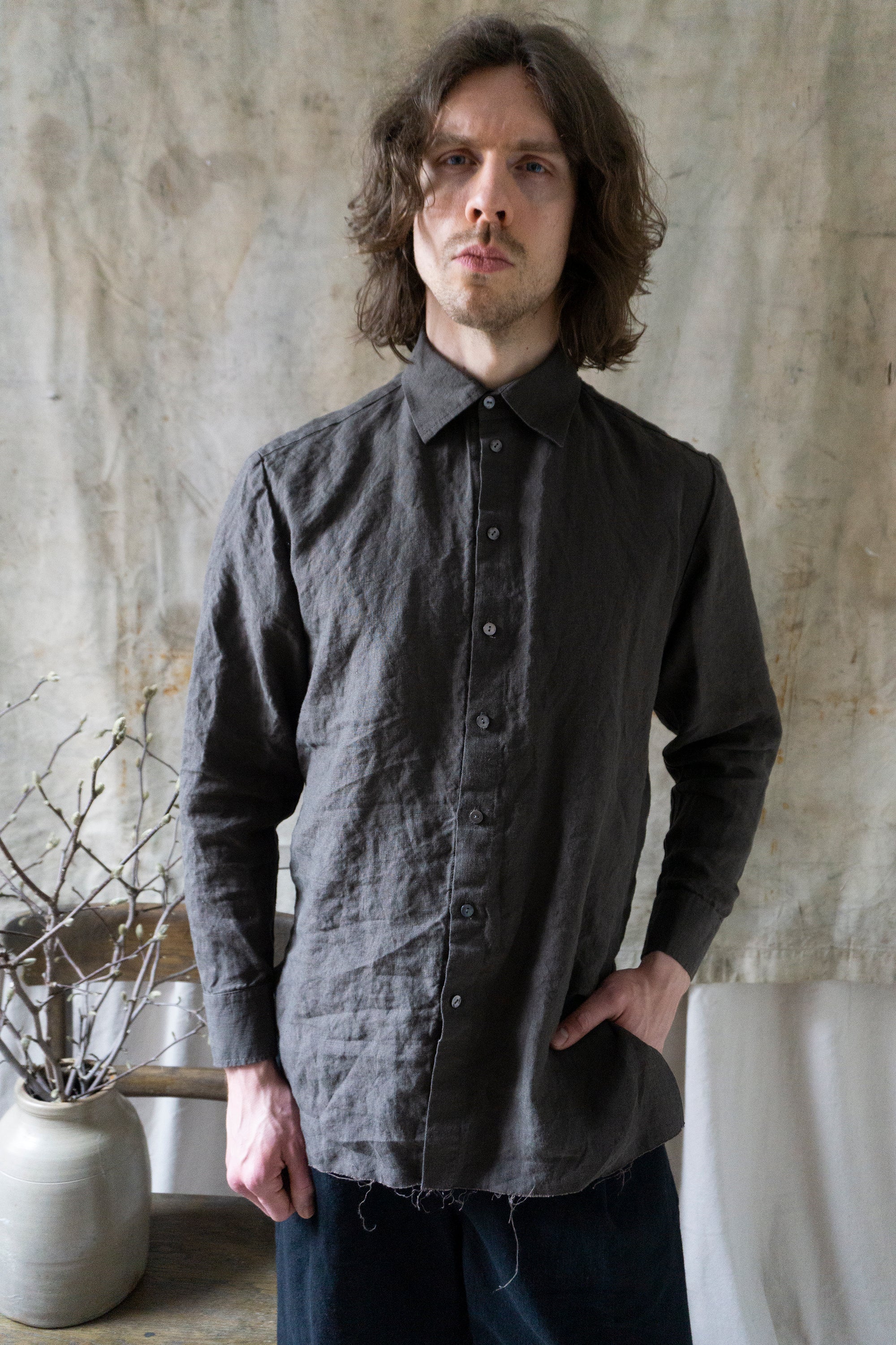 Thomas Linen Shirt - Brown