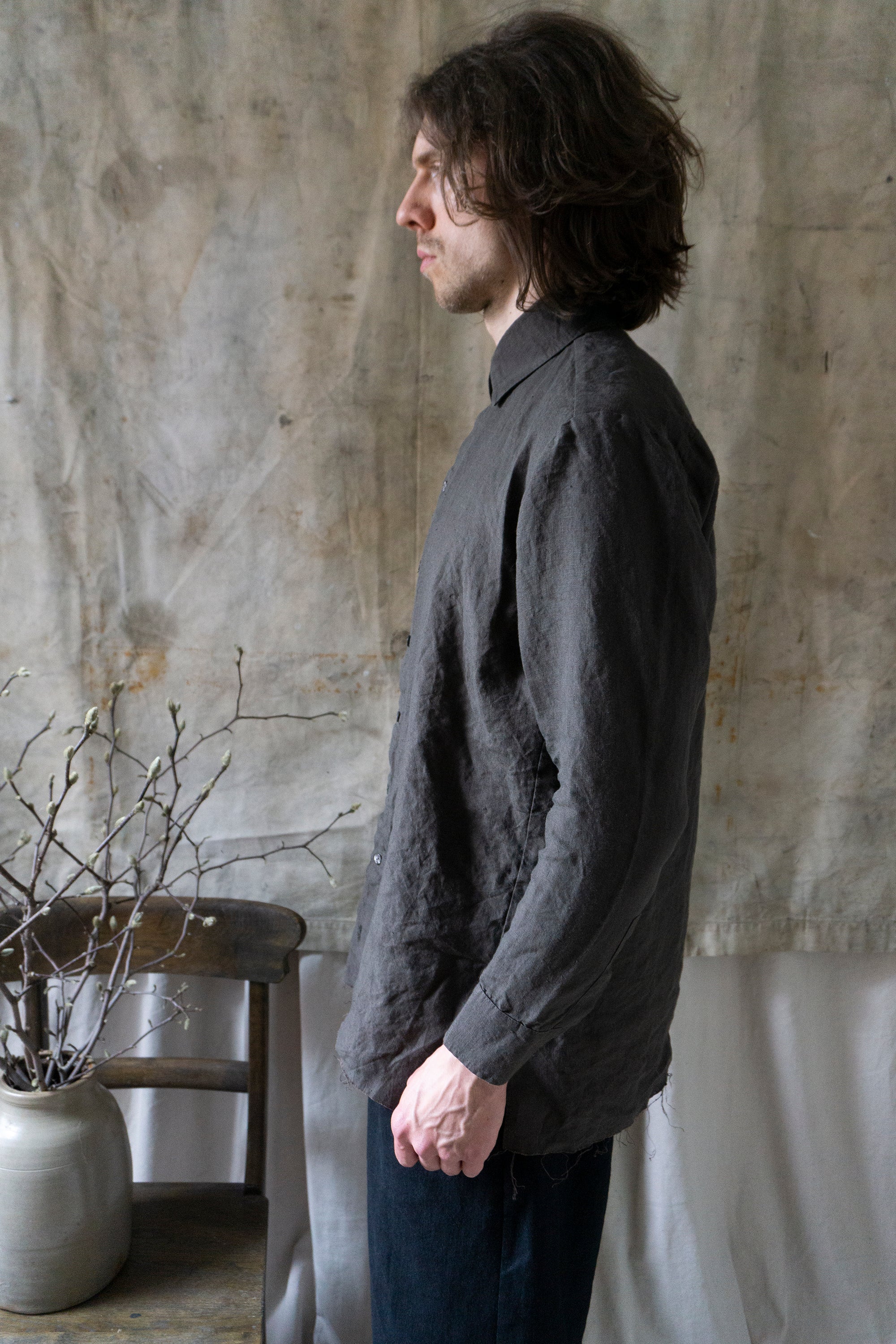 Thomas Linen Shirt - Brown