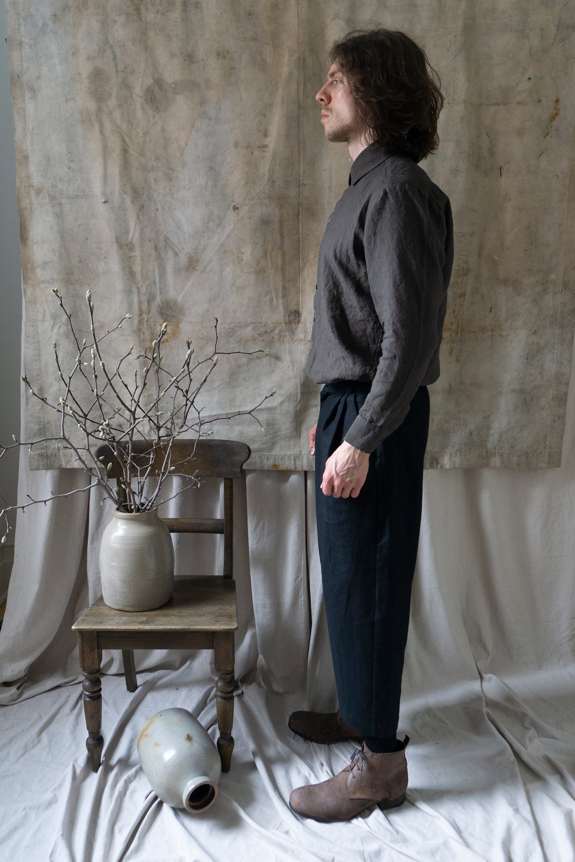 Rimbaud Linen Trousers - Black