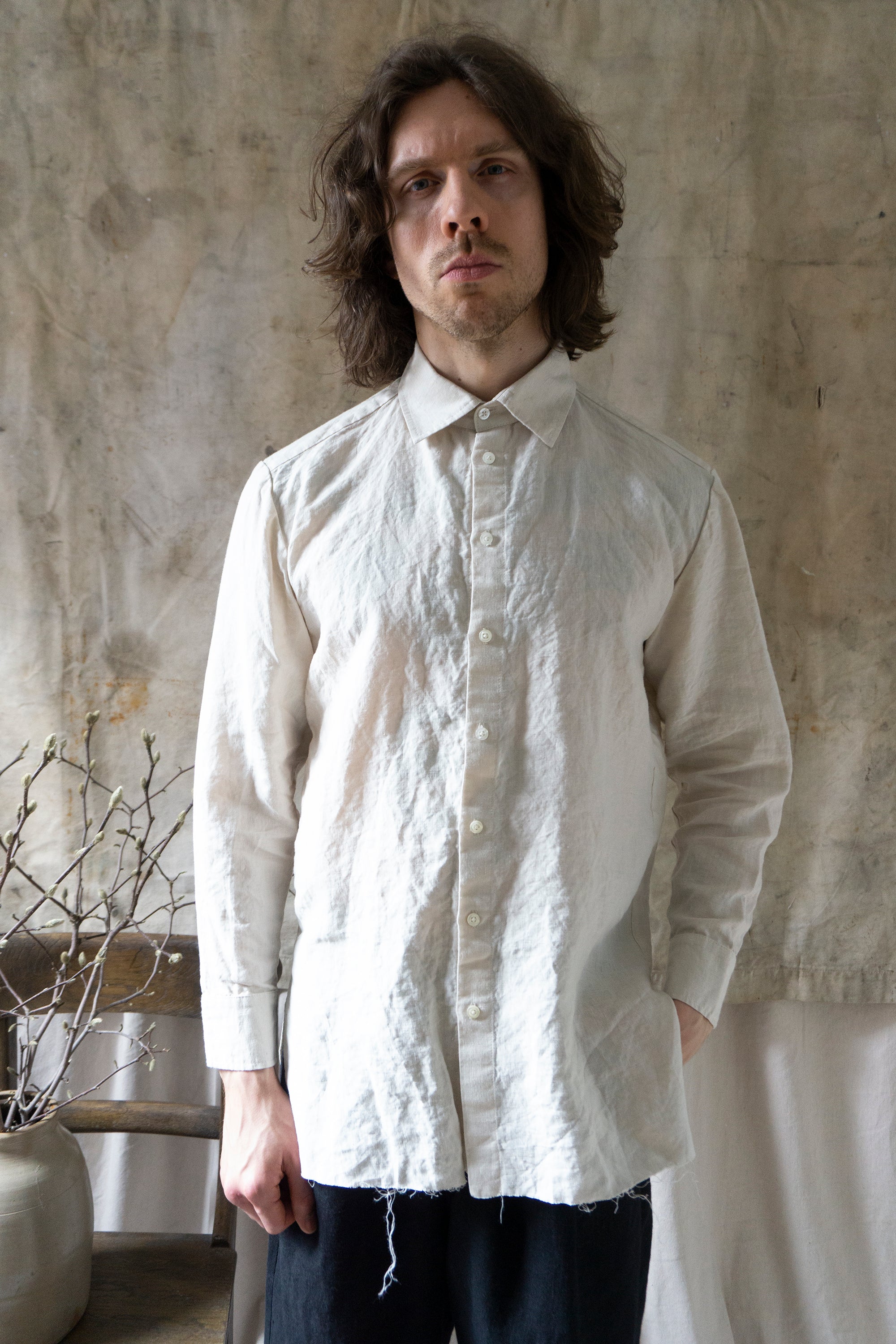 Thomas Linen Shirt - Salt