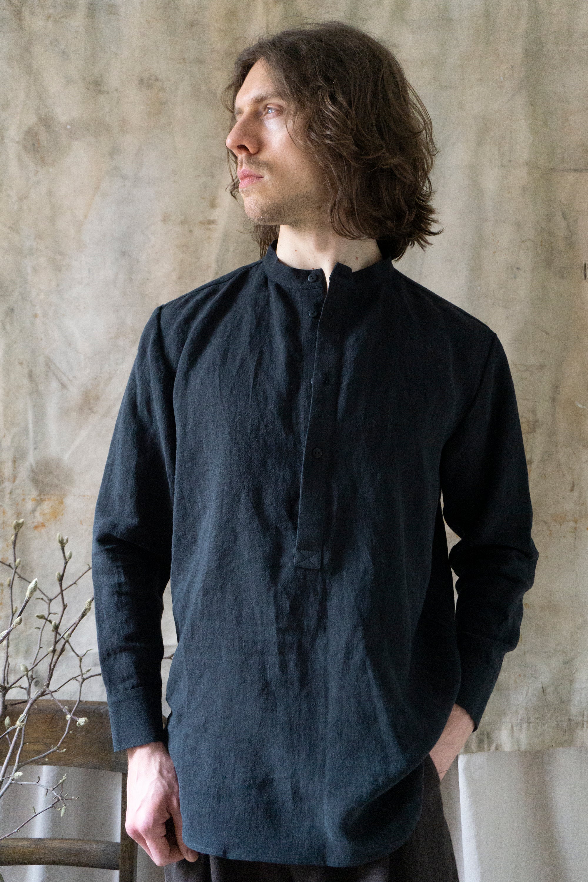 Verlaine Linen Shirt - Black