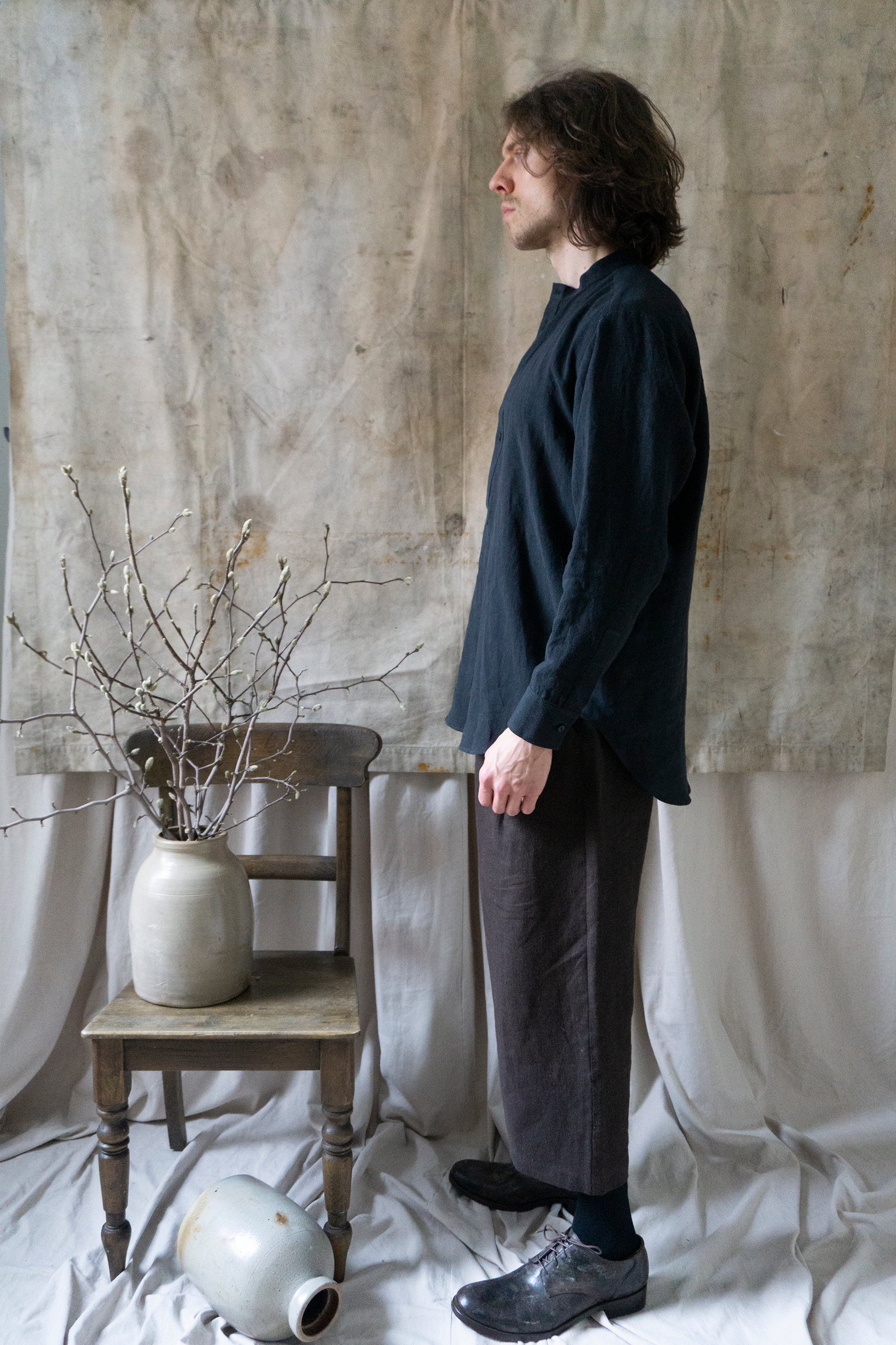 Verlaine Linen Shirt - Black