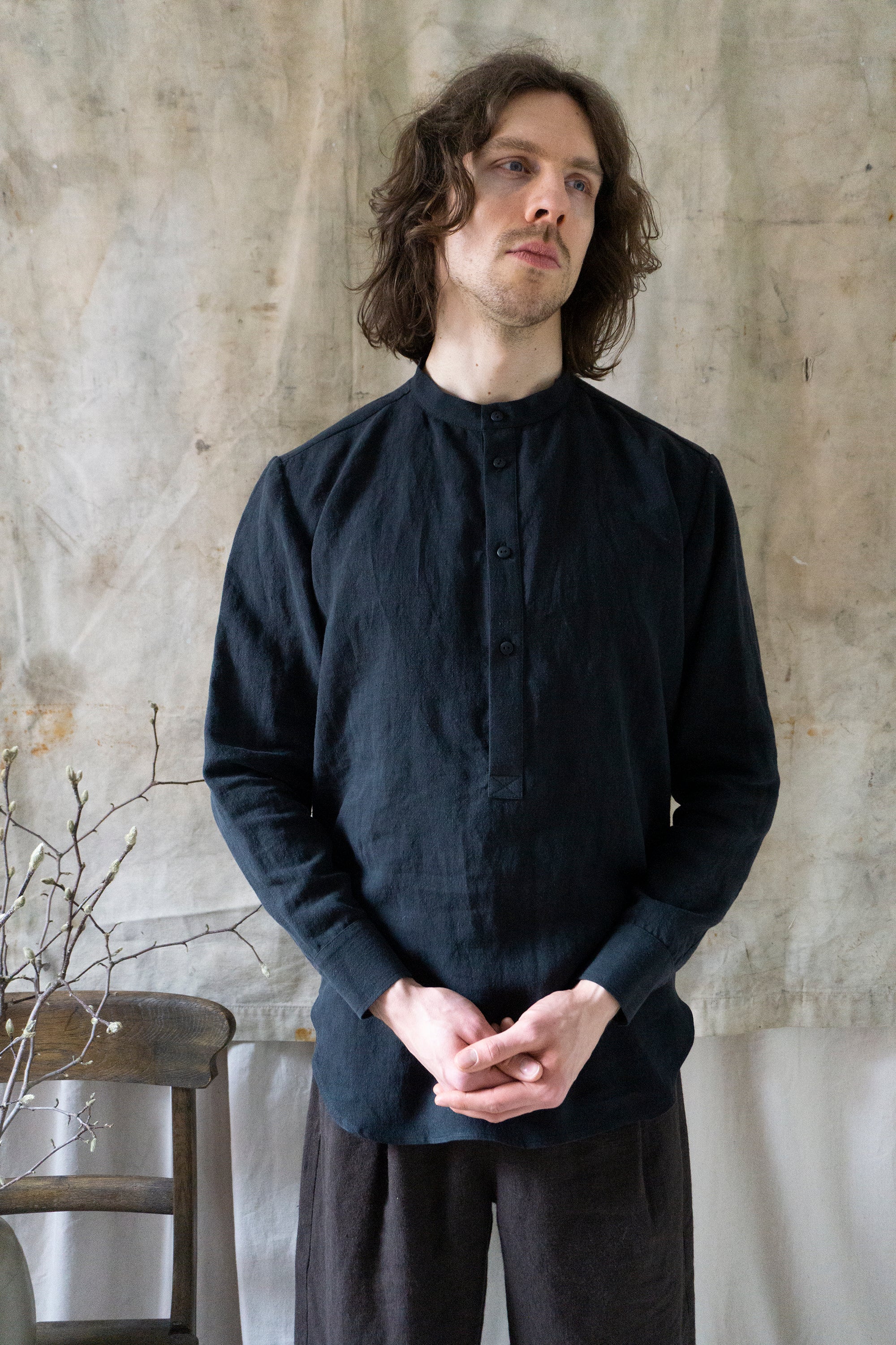 Verlaine Linen Shirt - Black