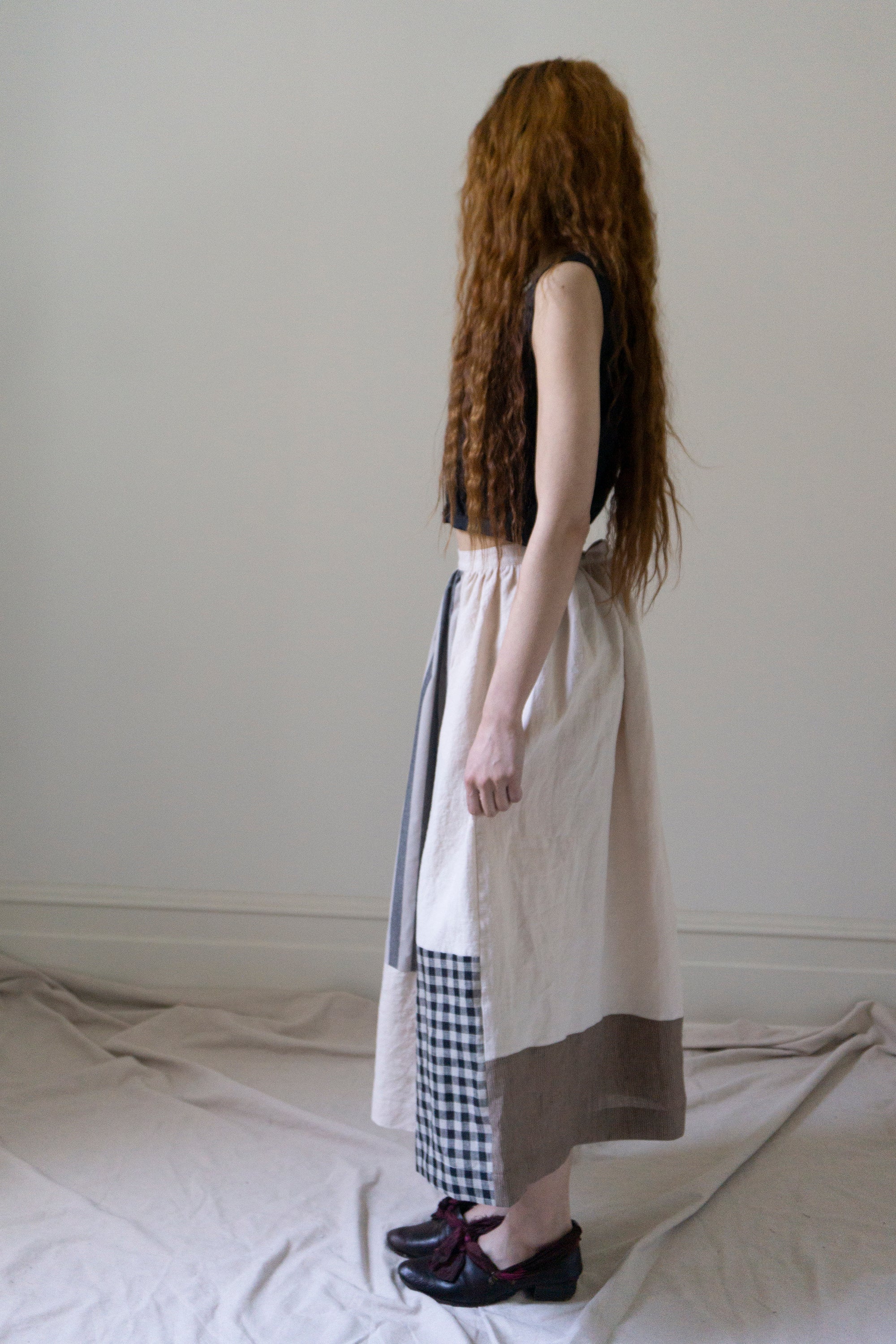 Patchwork Skirt - Powder, Stripes & Gingham