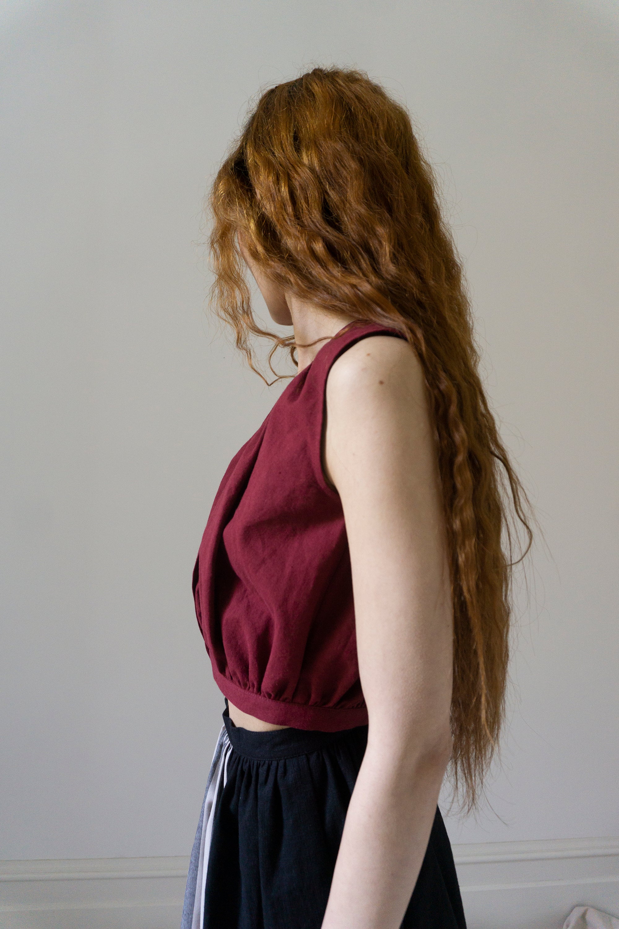 Haut Viola en lin - Blanc