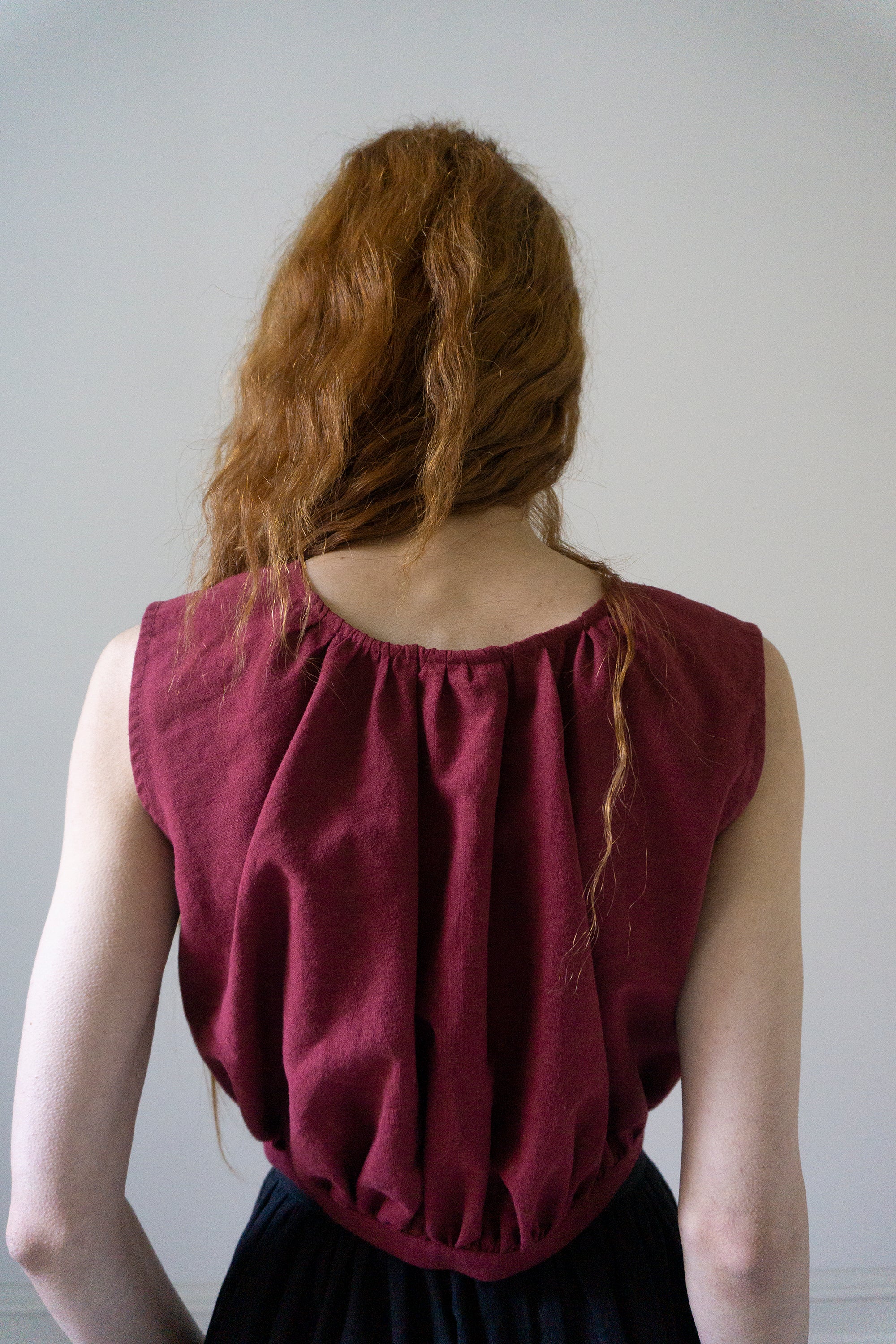 Haut Viola en lin - Blanc