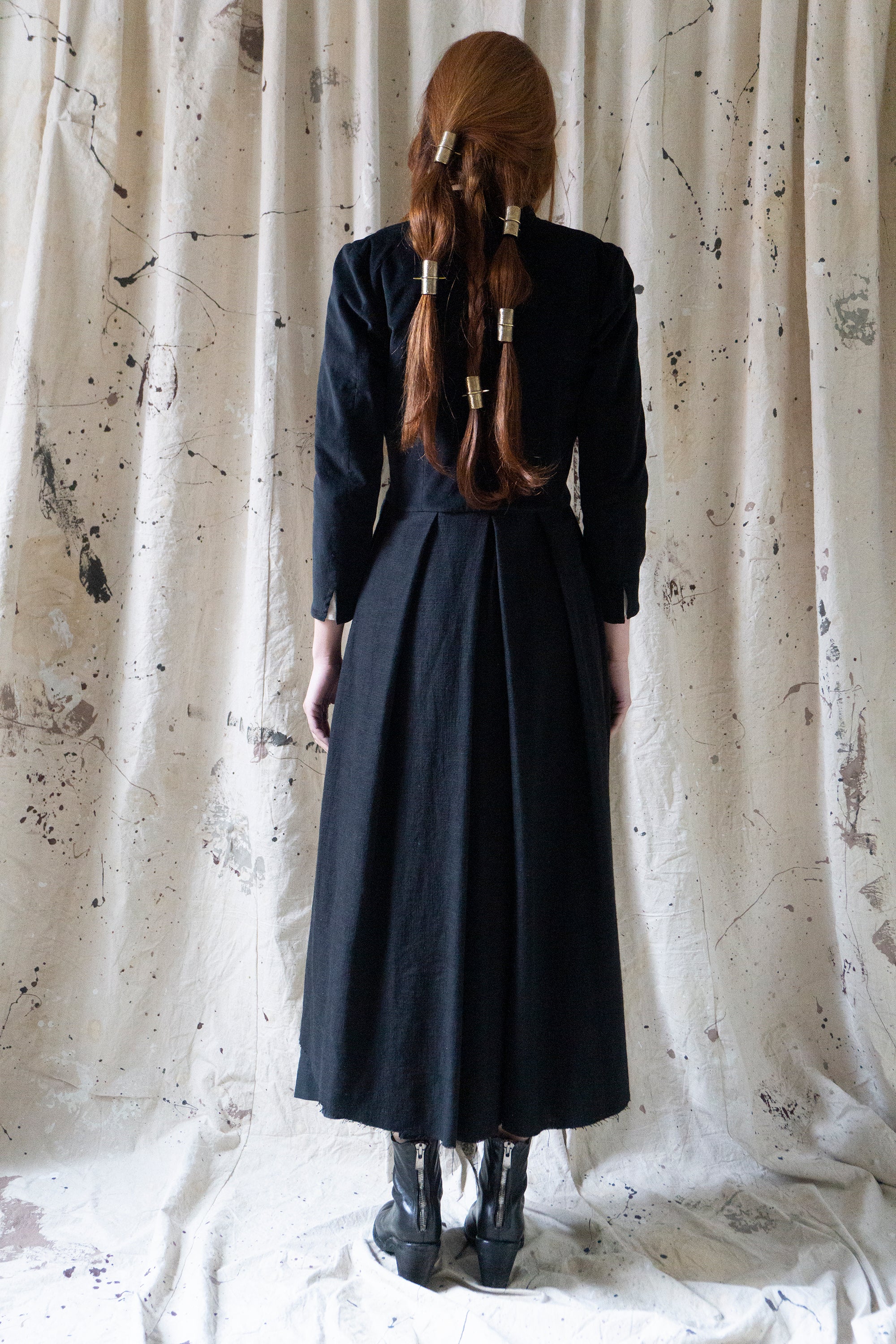 Roisin Jacket - Black Velvet & Linen