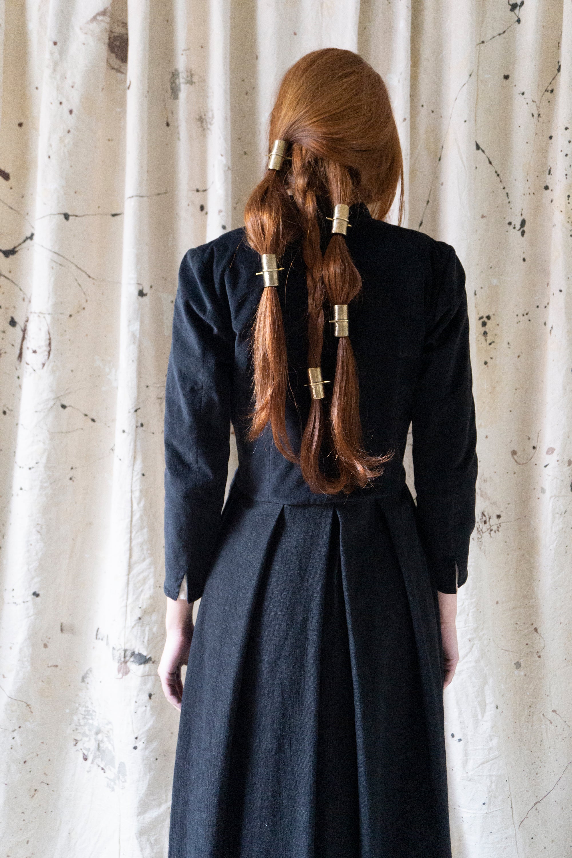 Roisin Jacket - Black Velvet & Linen