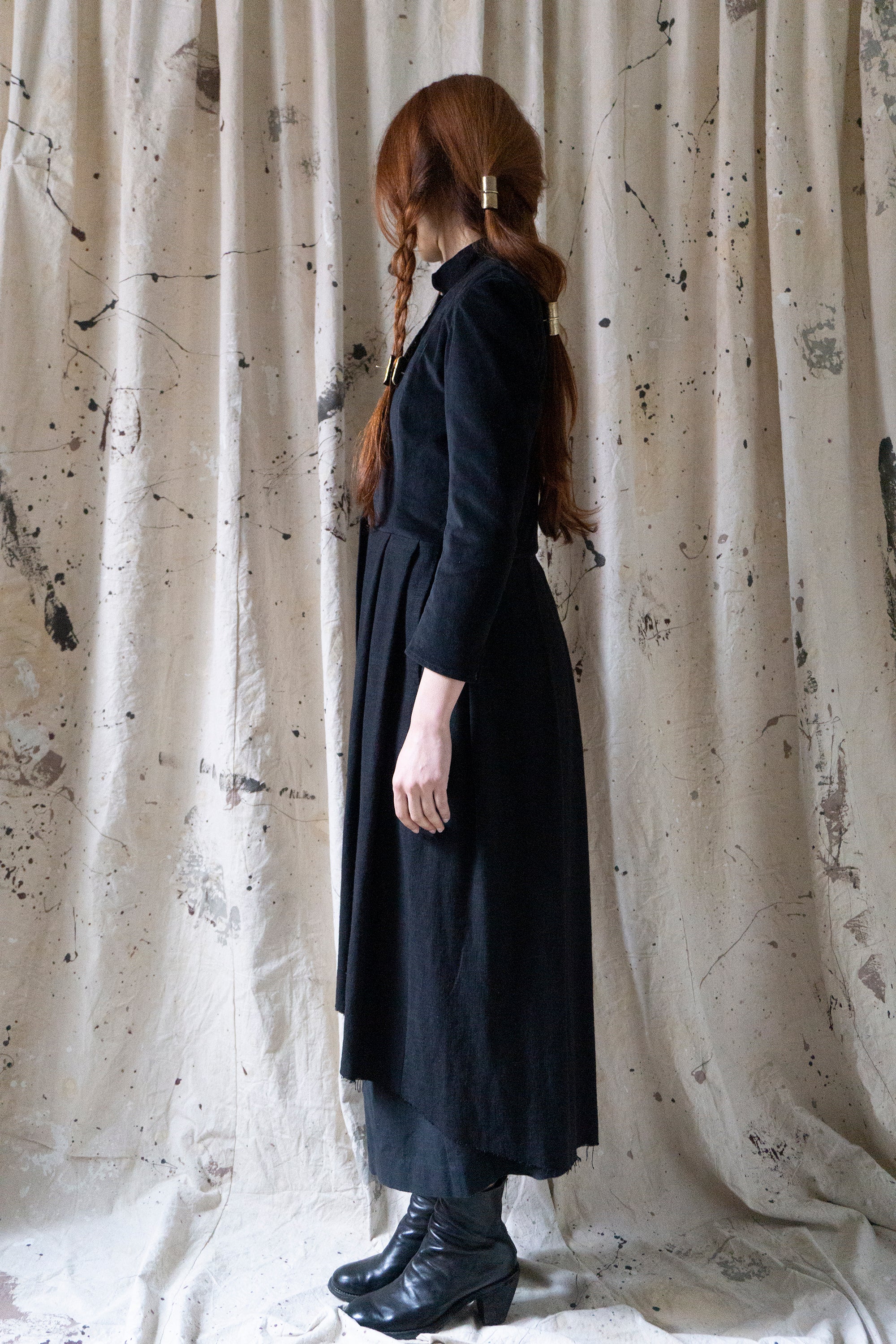 Roisin Jacket - Black Velvet & Linen